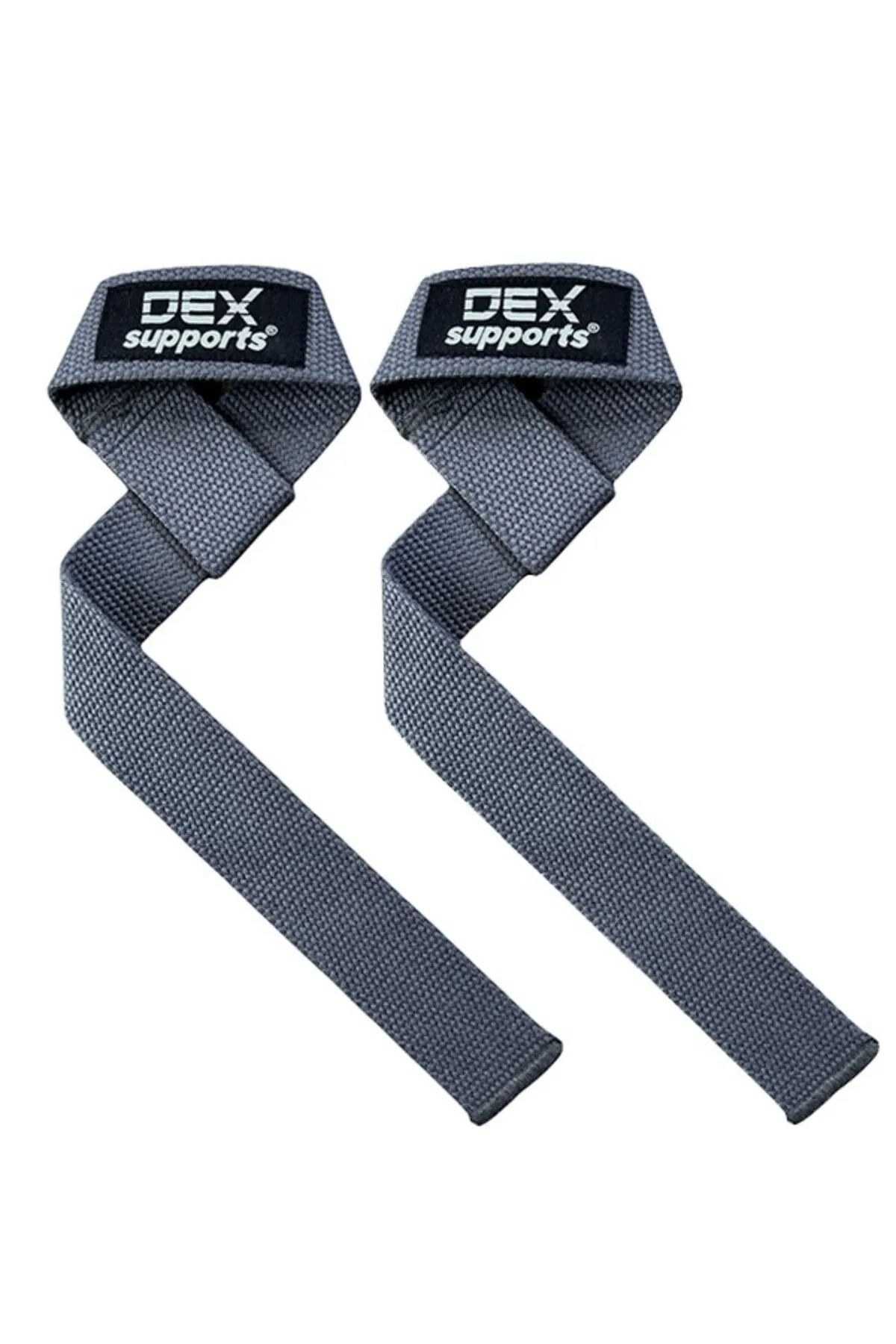 Dex Supports Lasting Energy Ağırlık Kaldırma Kayışı Fitness Crossfit ( Lifting Straps ) 2' li Paket Gri