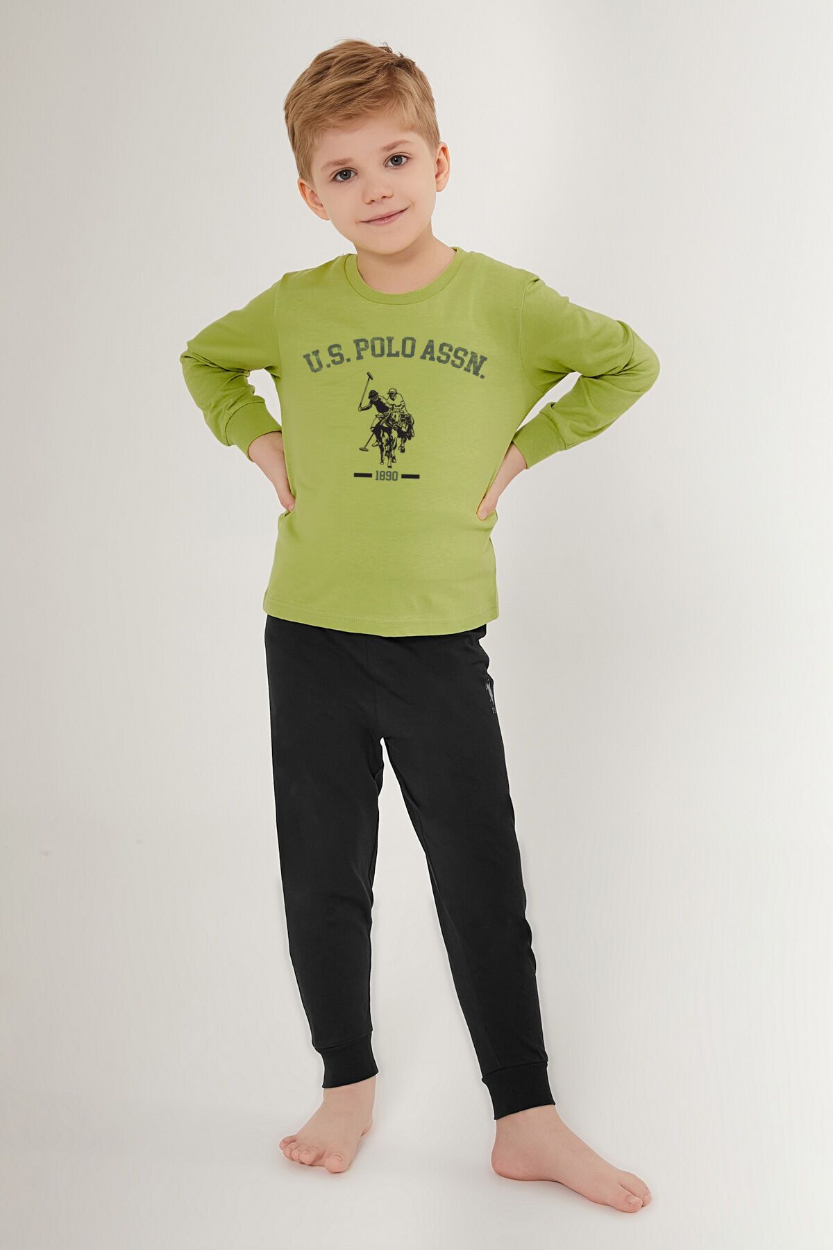 U.S. Polo Assn. U.s Polo Asnn Erkek Çocuk Yeşil Pijama Takımı