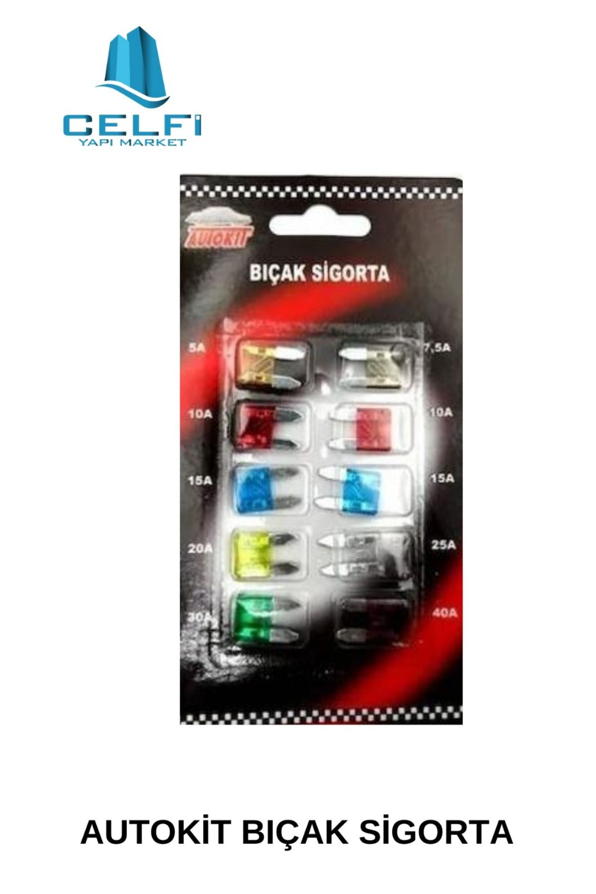 Autokit Bıçak Sigorta 10 Adet - 5 7,5 10 15 20 25 30 40 Amper