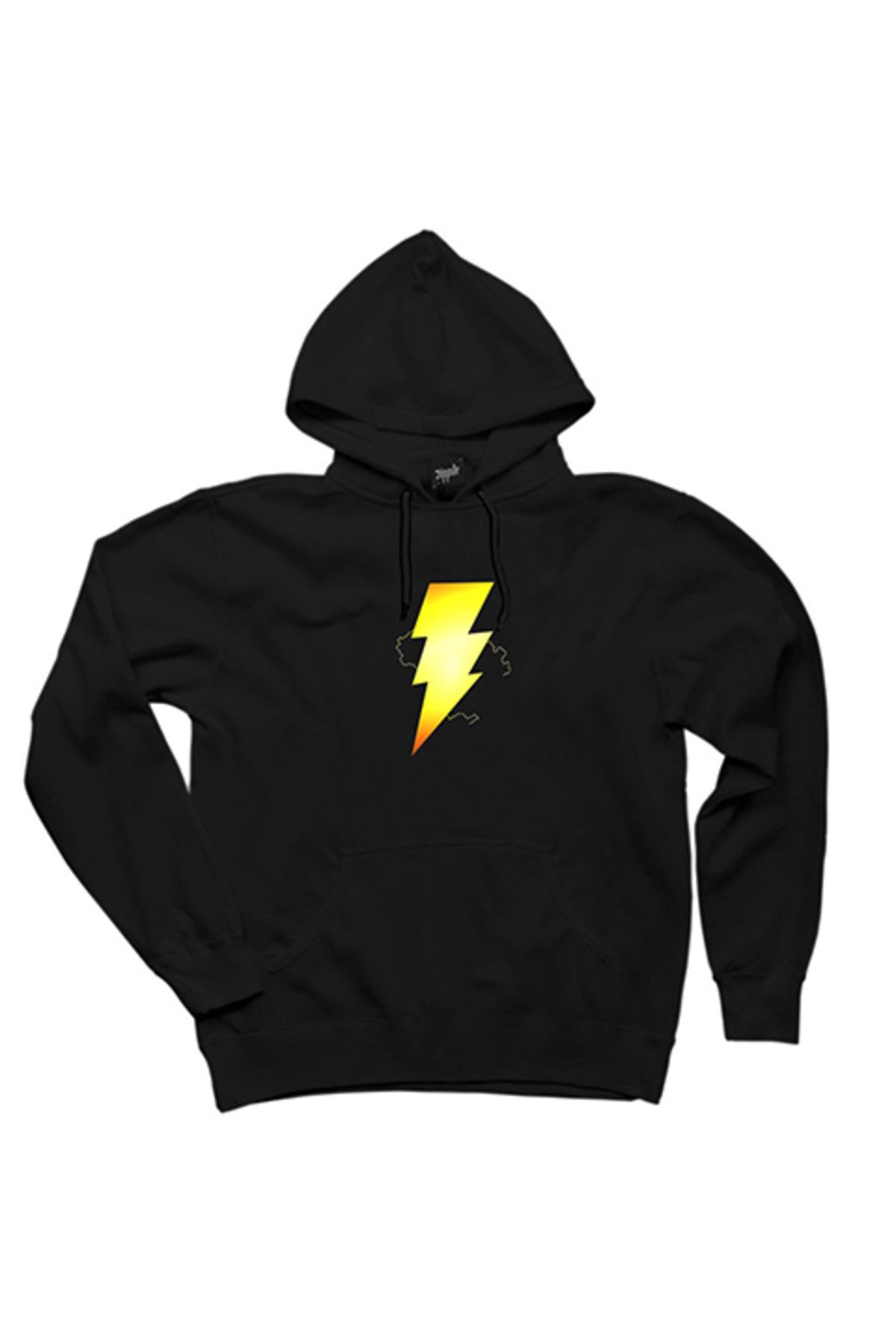 Tomris Hatun Shazam Logo Siyah Kapşonlu Sweatshirt Hoodie