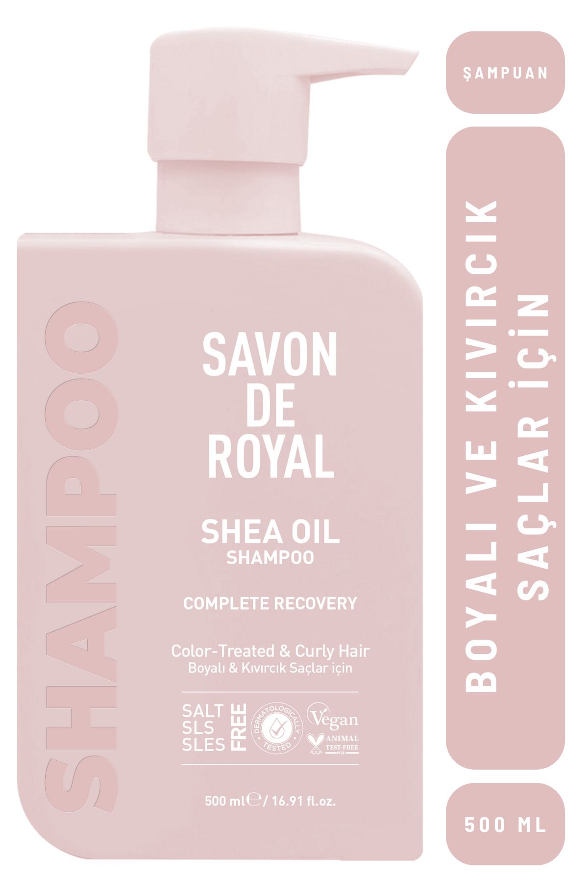Savon de Royal - Shea Yağı - Boyalı ve Kıvırcık Saçlar İçin İyileşme Etkili Şampuan 500 ml