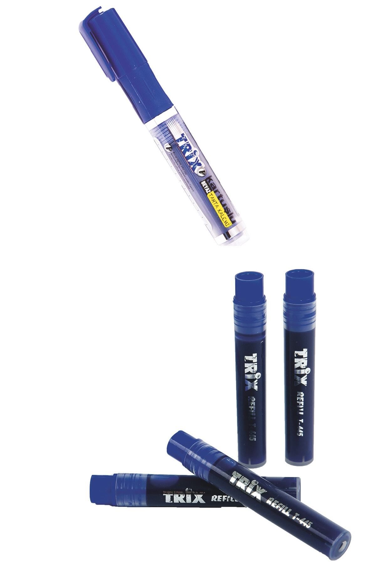 TRİX Tahta Kalemi Kartuşu 4 Adet +kalemi Mavi