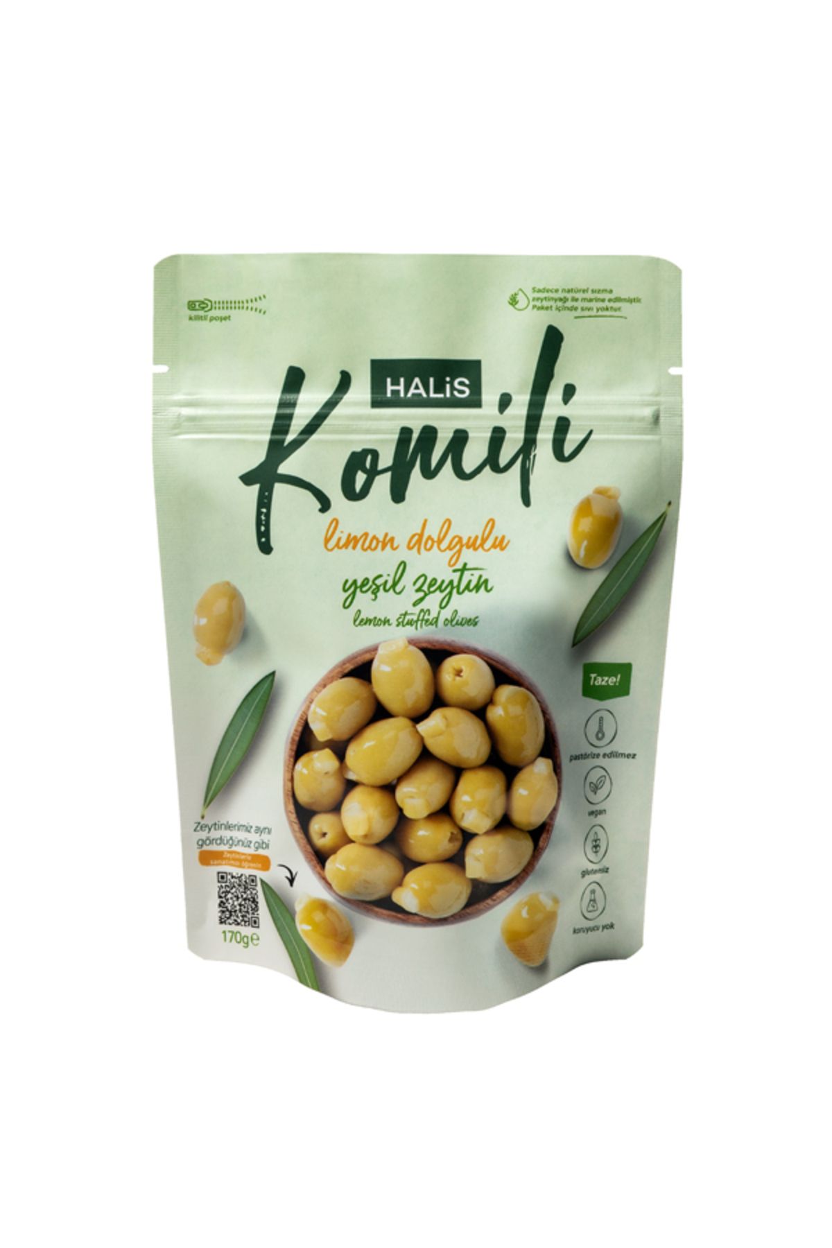 Komili Limon Dolgulu Yeşil Zeytin 170g