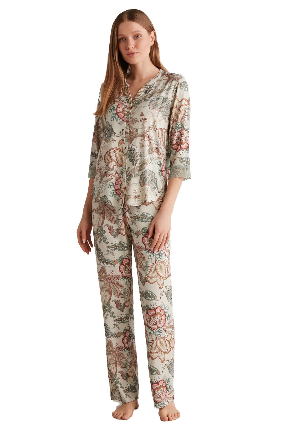 Catherines Kadın Desenli Pijama Takım 2441