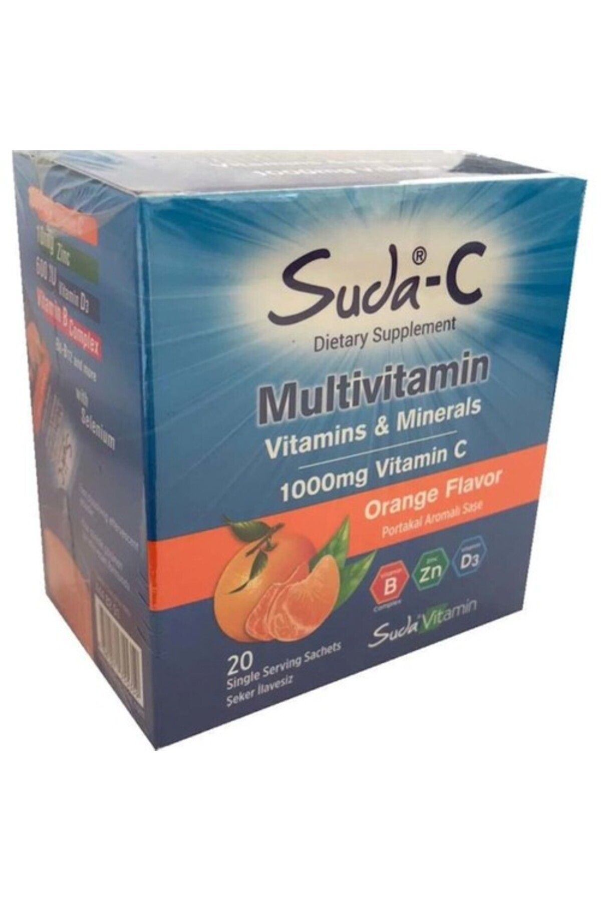 Bigjoy Vitamins Suda-c Multivitamin 1000 Mg Vitamin C Minerals 20 Saşe