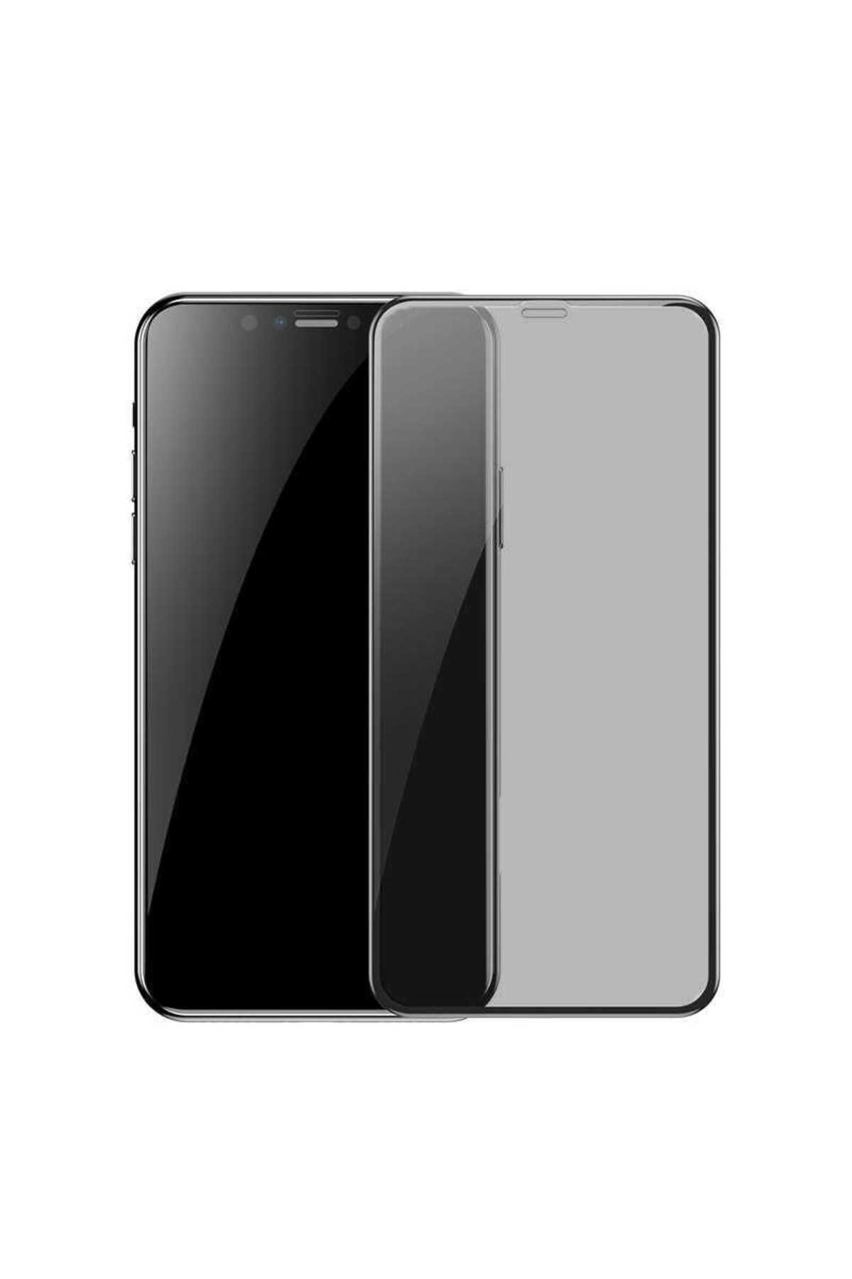 GRABONO Apple iPhone 11 Pro Max Uyumlu Kırılmaz Ekranı Tam Kaplayan Nano Hayalet Ekran Koruyucu Siyah