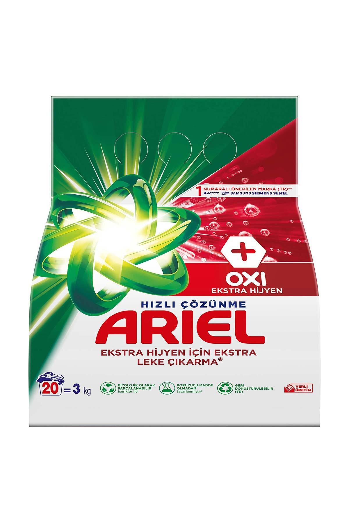 Ariel Oxi Beyazlara Özel Aqua Pudra Toz Çamaşır Deterjanı 3 Kg