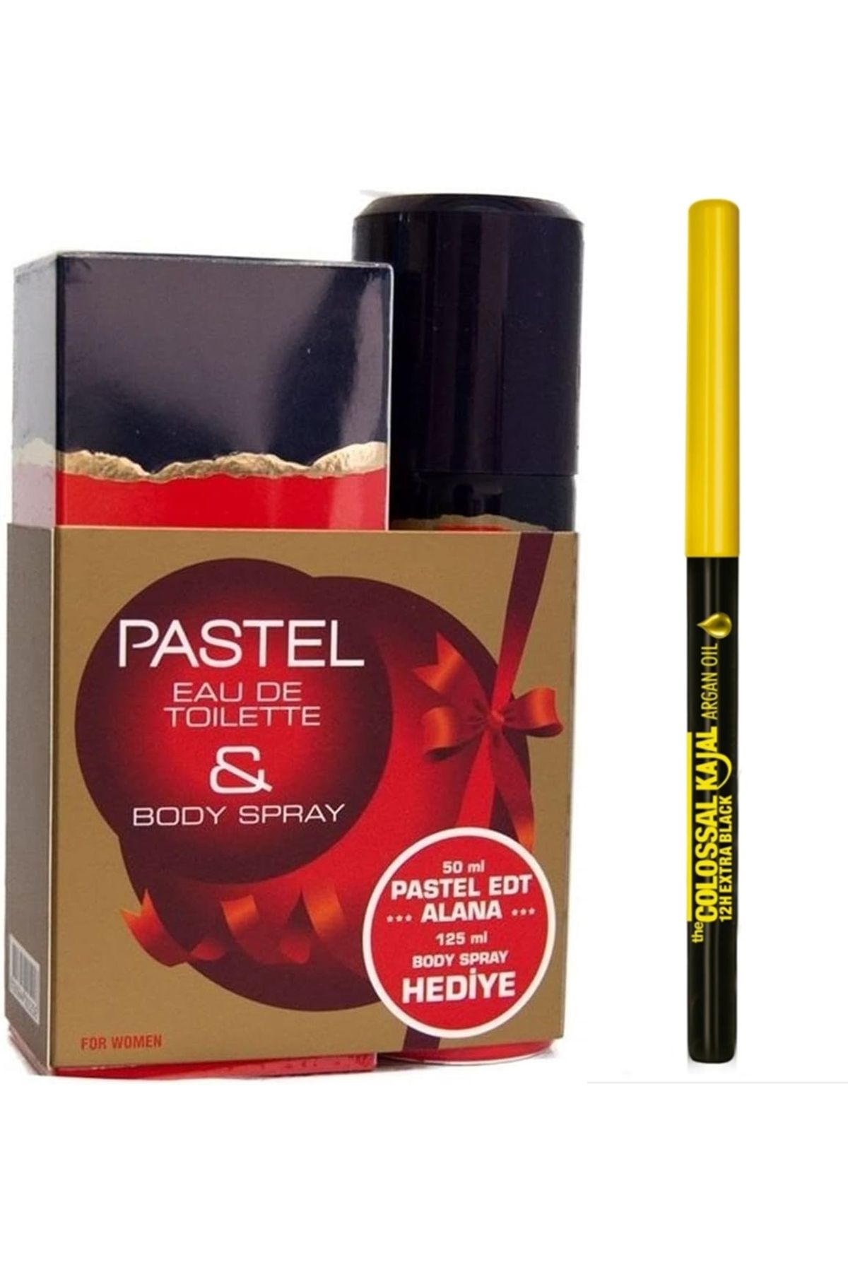 Pastel For Edt 50 Ml Parfüm + 125 Ml Deodorant + Maybelline New York Argan Yağılı Siyah Göz Kalemi