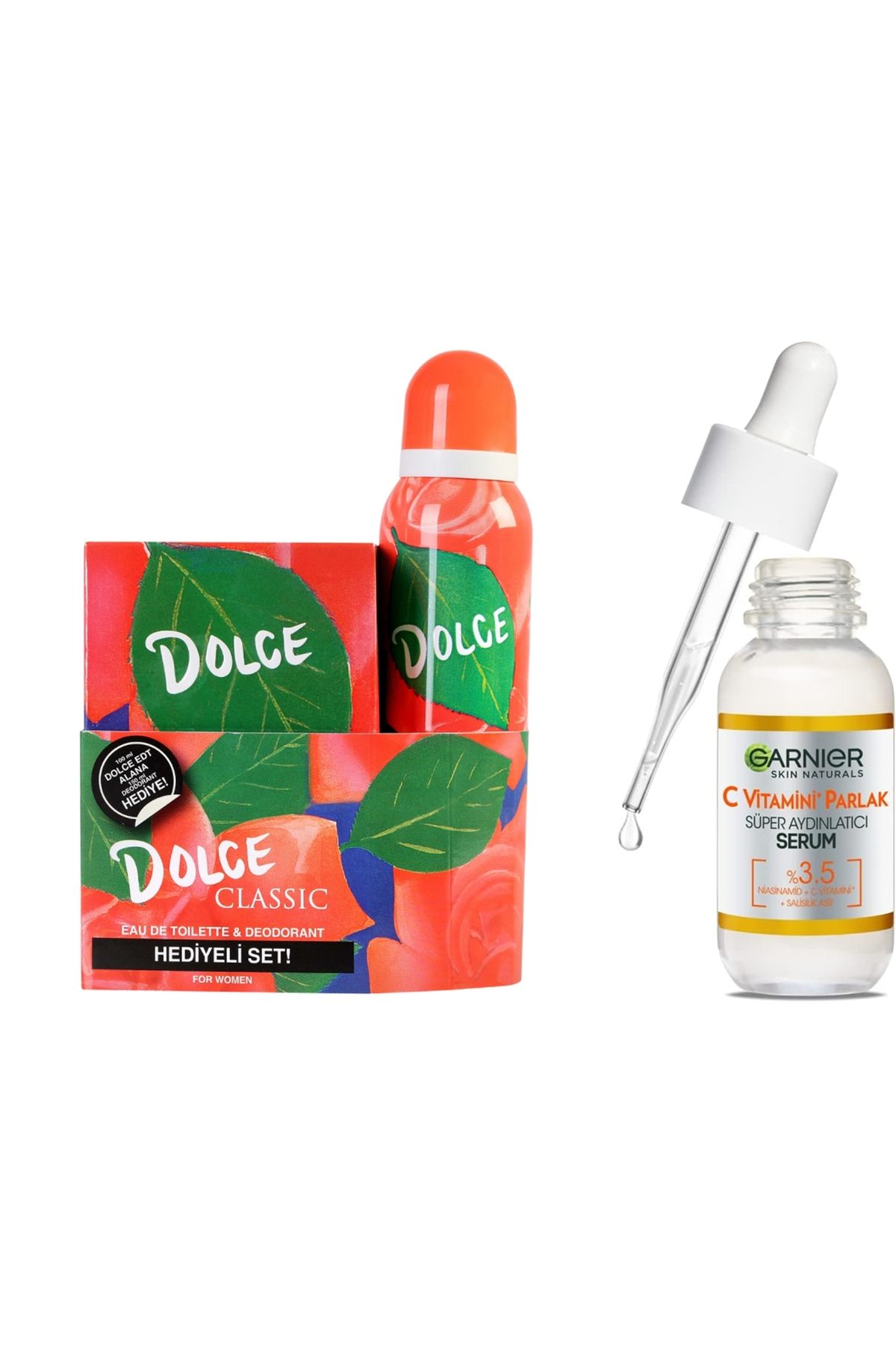 Dolce Classic 100ml Kadın Parfüm 150ml +Deodorant + C Vitamini Süper Aydınlatıcı Serum 30ml