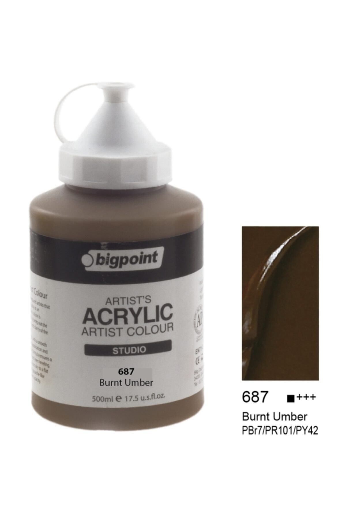 Bigpoint Akrilik Boya 500 ml Burnt Umber 687