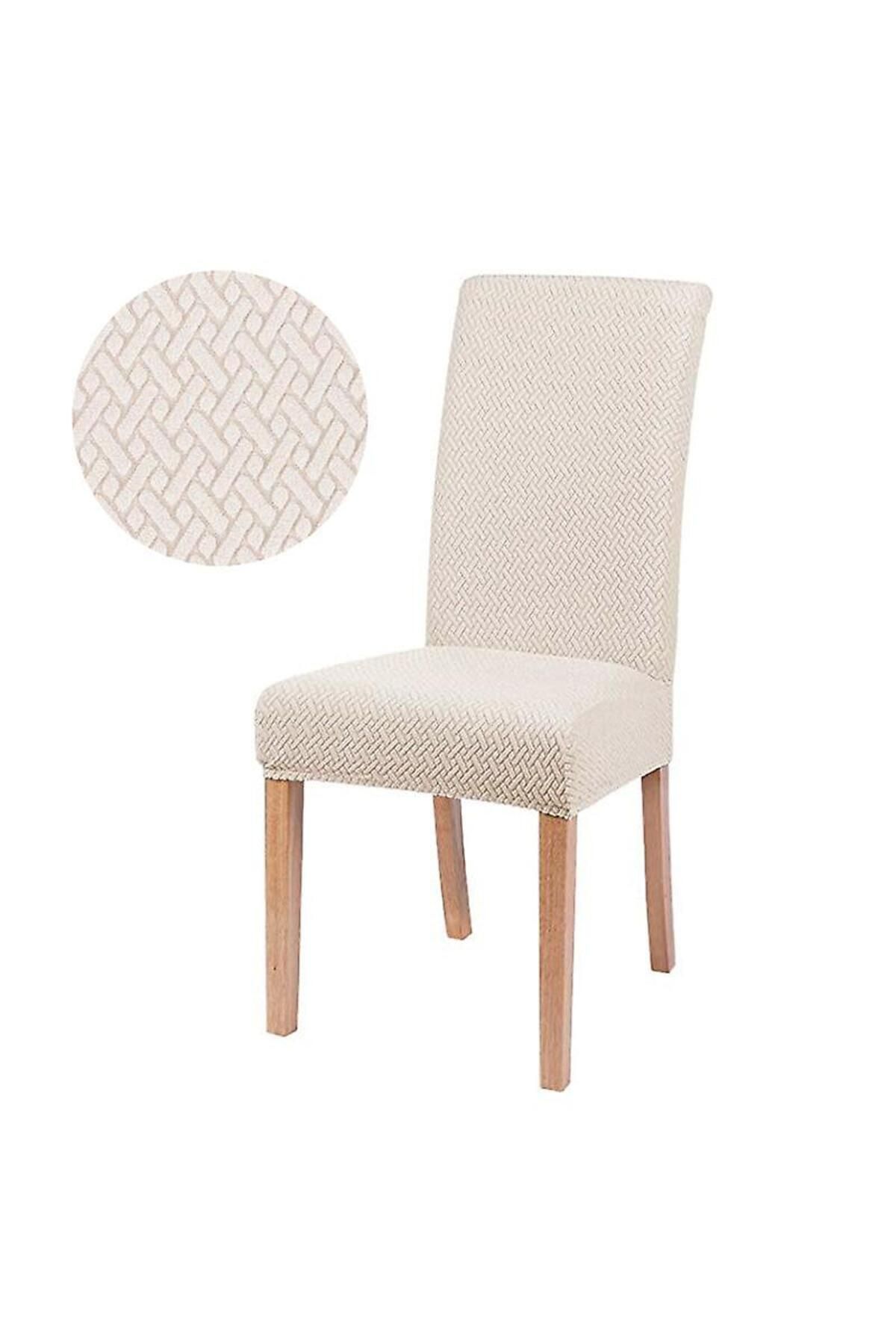 Genel Markalar Tuğla desenli likrali kumaş sandalye örtüsü sandalye kılıfı lastikli esnekli 1 adet
