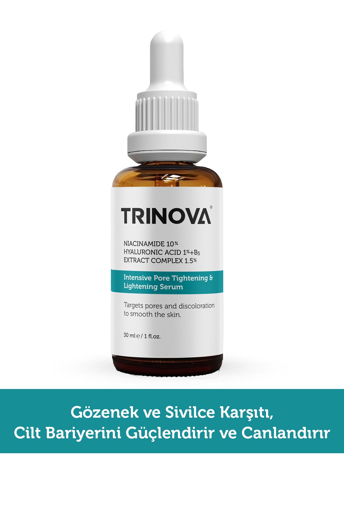 Trinova Gözenek Ve Sivilce Karşıtı Serum Intensive Pore Tightening & Lightening Nıacınamıde 10%