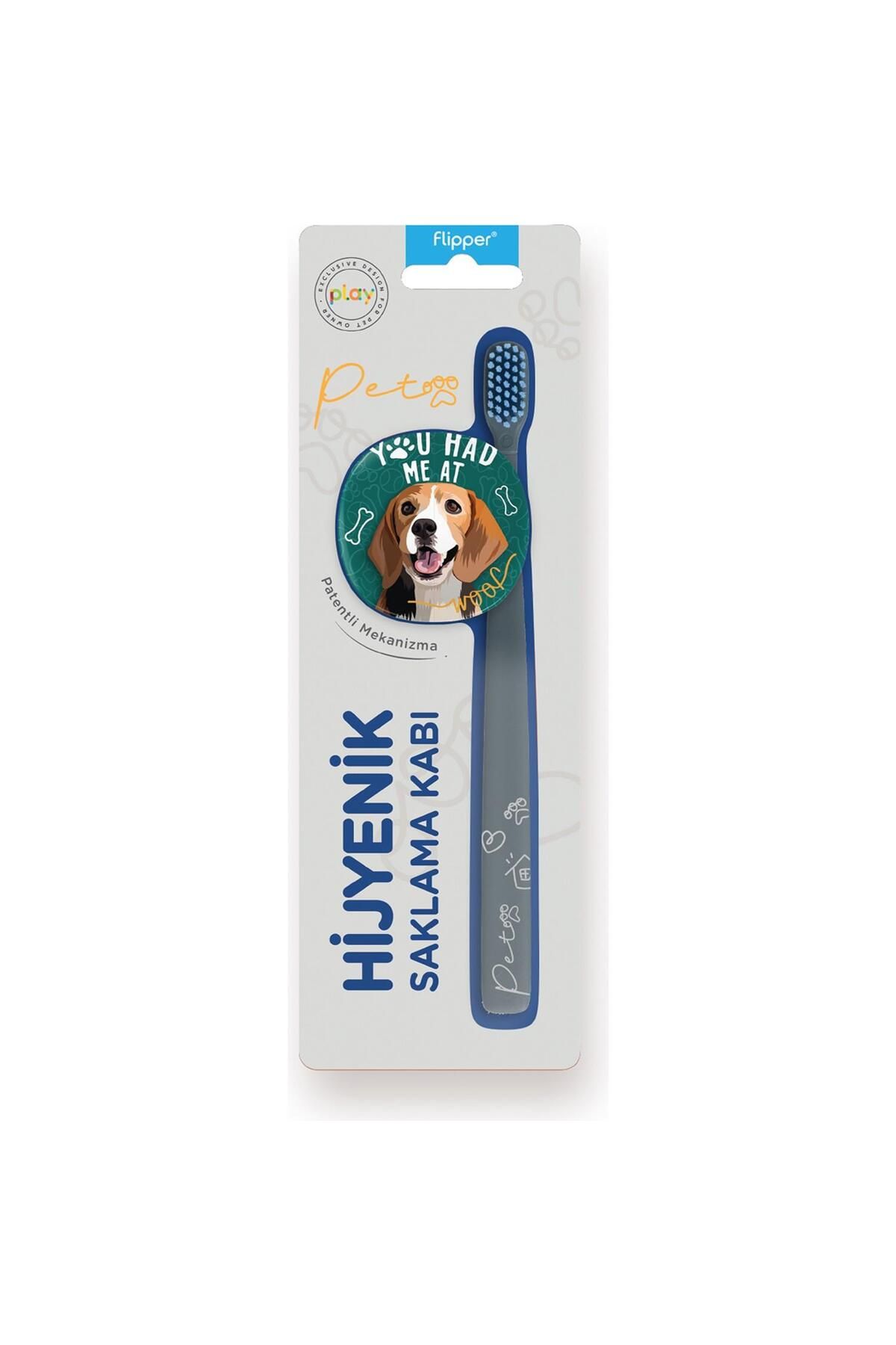 Flipper Pets Hijyenik Saklama Kabı Ve Yetişkin Diş Fırçası Seti-beagle Köpek