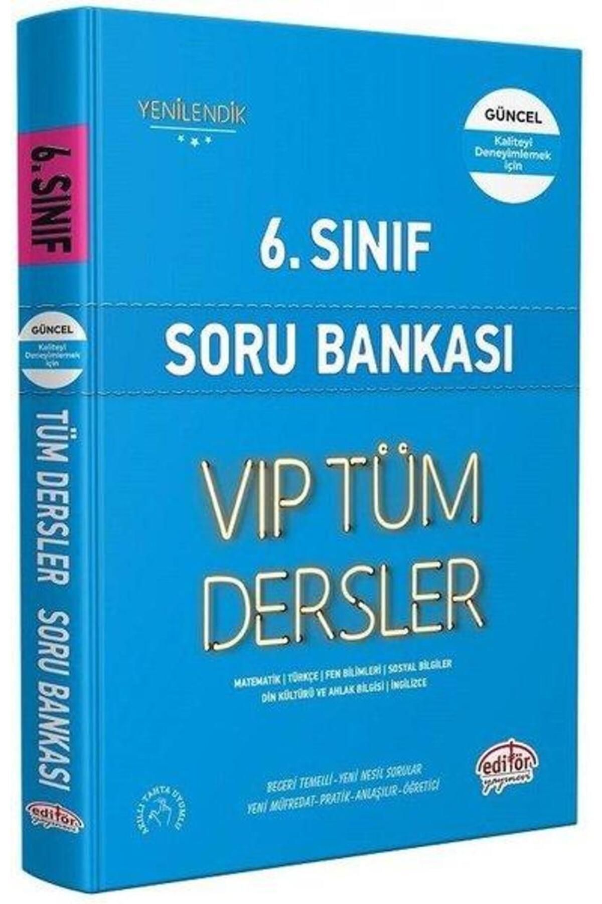 Editör Yayınları 6.Sınıf VIP Tüm Dersler Soru Bankası Mavi Kitap