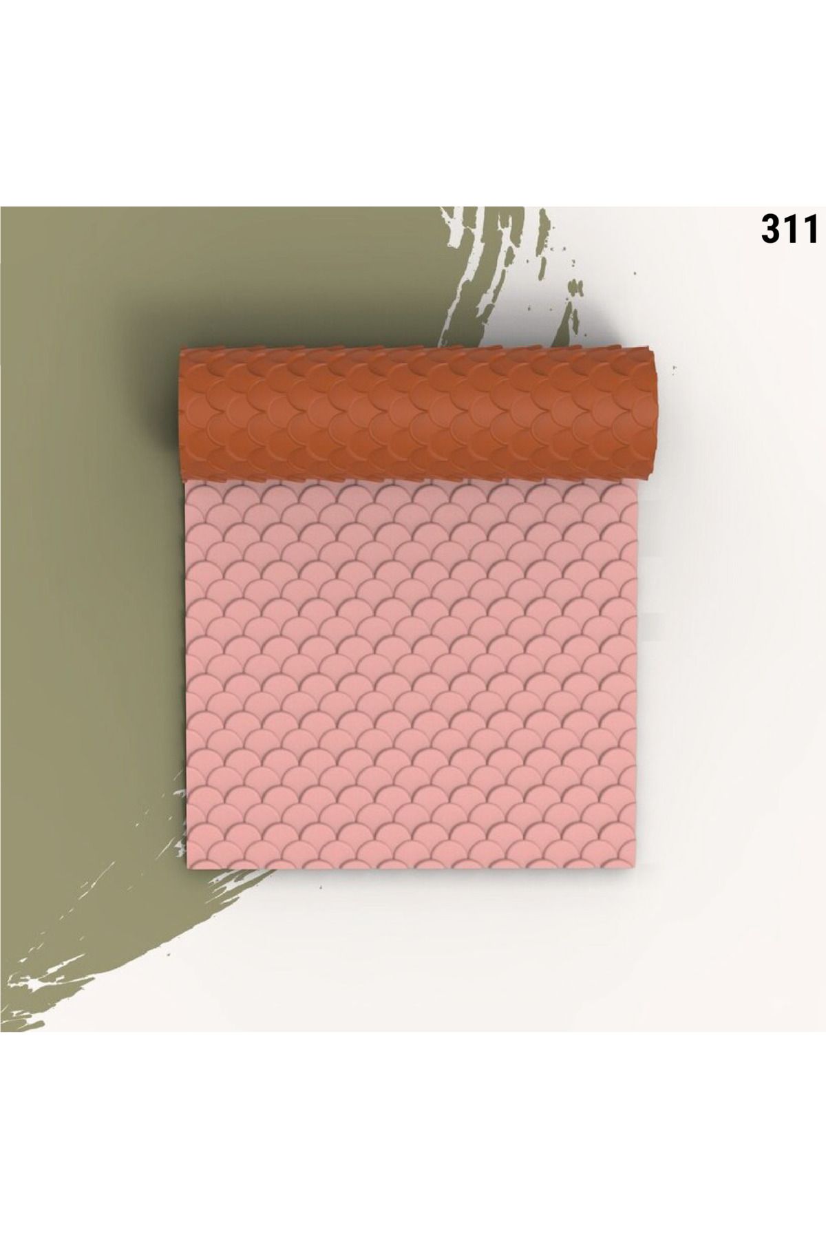 Geazla Pul Desenli Polimer Kil Doku Rulosu, Desen Oklavası, Desen Merdanesi, Texture Roller, no : 311