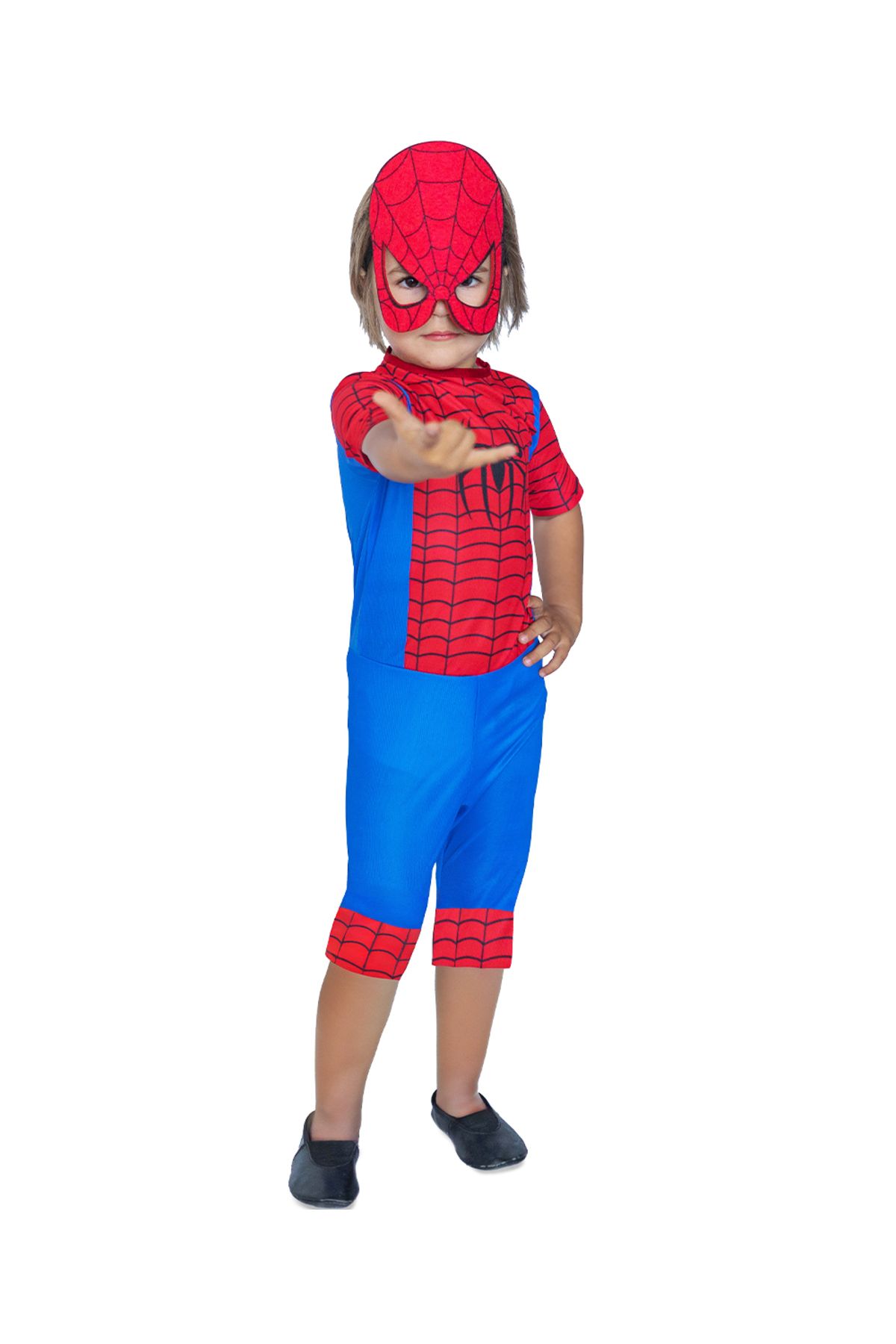 Spiderman Örümcek Adam Yazlık Kostümü Maskel Ev Bahçe Tipi Kostüm