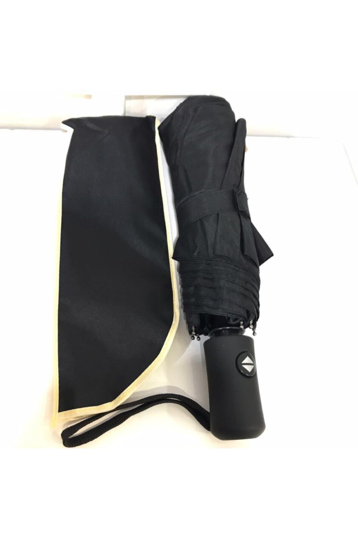 Umbrella Şemsiye Siyah Ful Otomatik Rüzgarda Esneyebilen Mekanizma