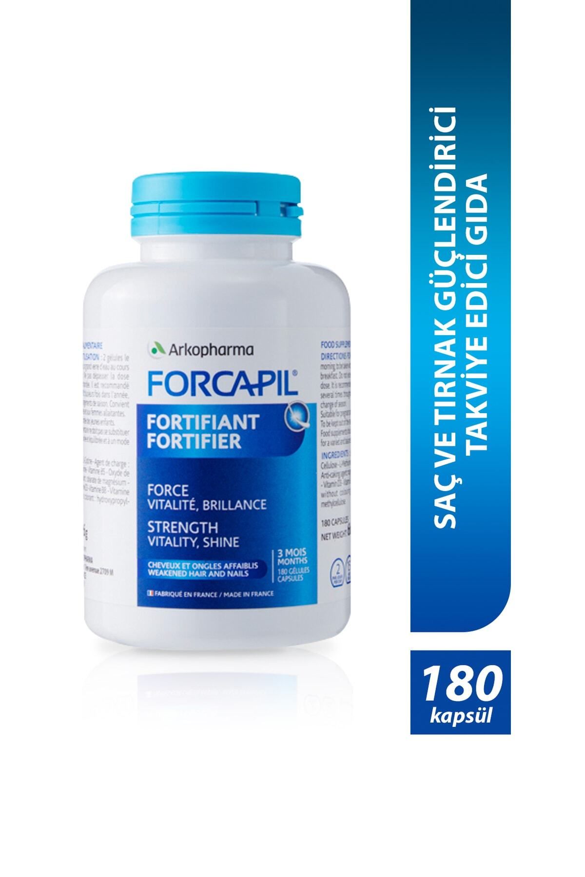 Arkopharma Forcapil® Fortifier – Saç Ve Tırnak Güçlendirici Takviye Edici Gıda - 180 Kapsül