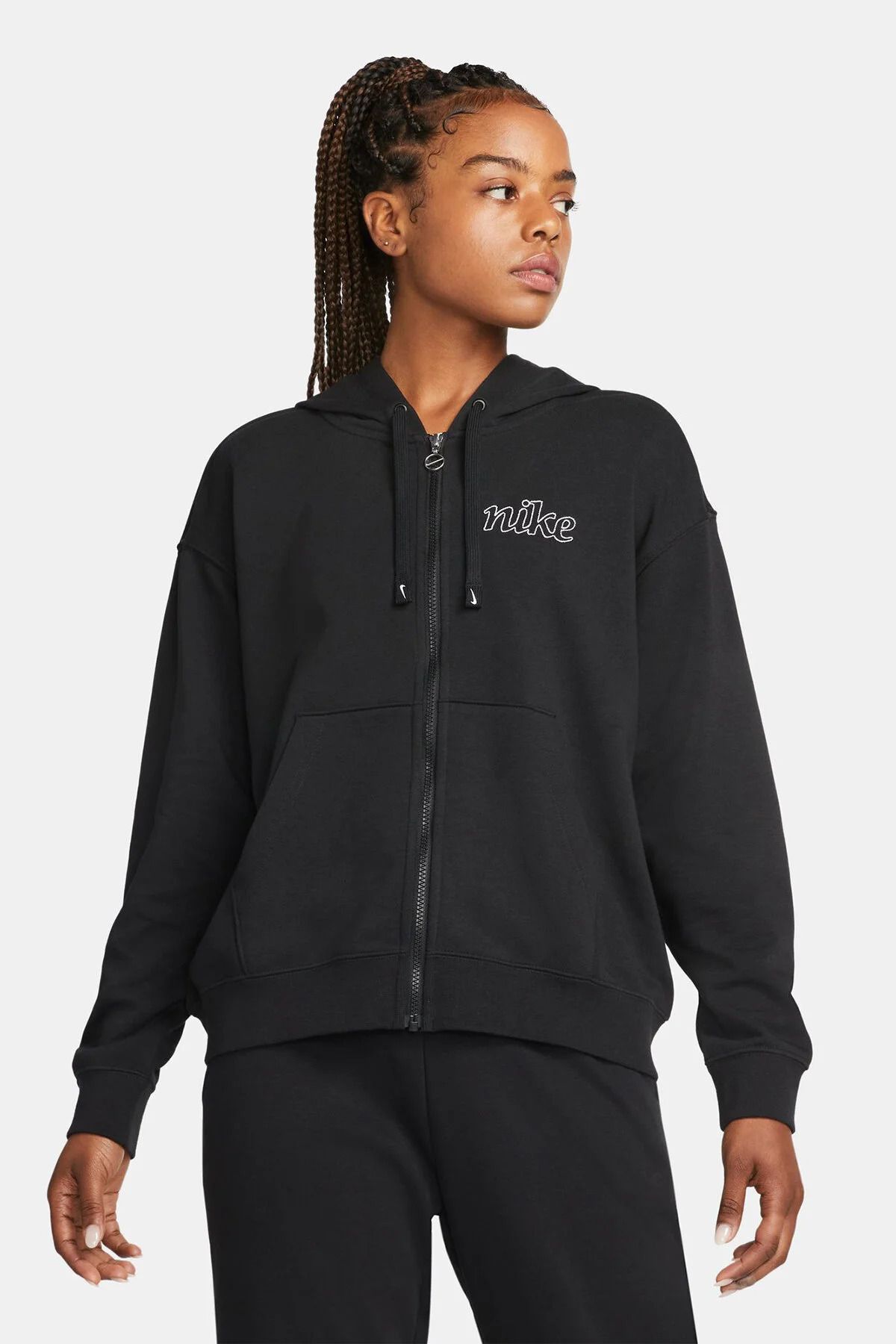 Nike Dri-FIT Fit Hoodie Siyah Kadın Sweatshirt