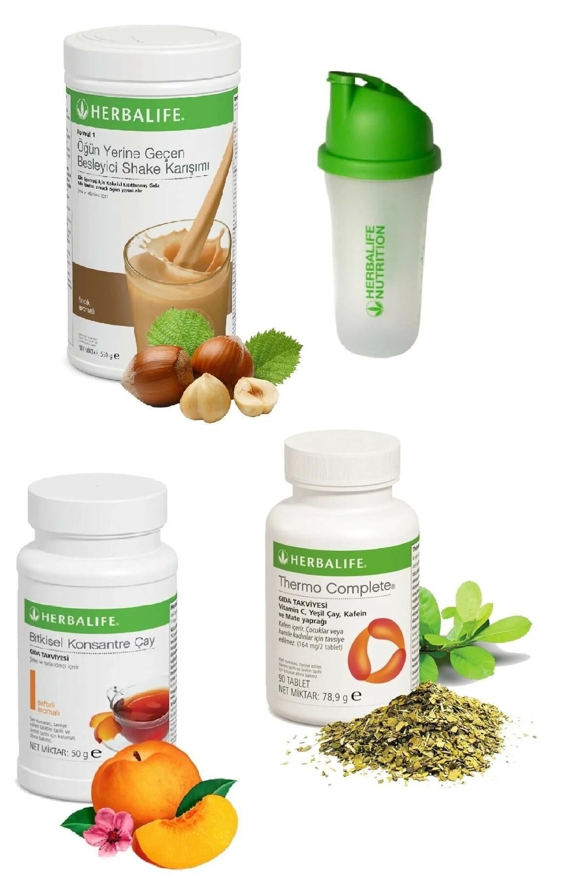 Herbalife Set Vanilya Shake- Aloe Suyu- 50 Gr Ahududu Aromalı Çay- Thermo Complete Ve Shaker