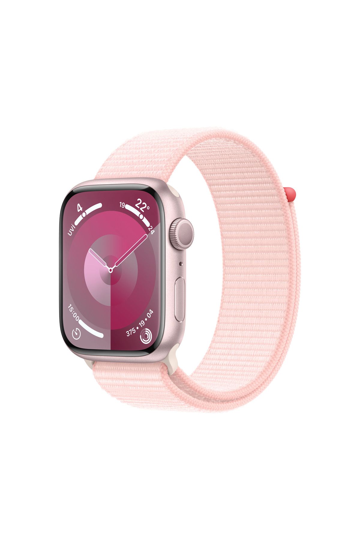 Apple Watch Series 9 GPS 45mm Pembe Alüminyum Kasa ve Uçuk Pembe Spor Loop