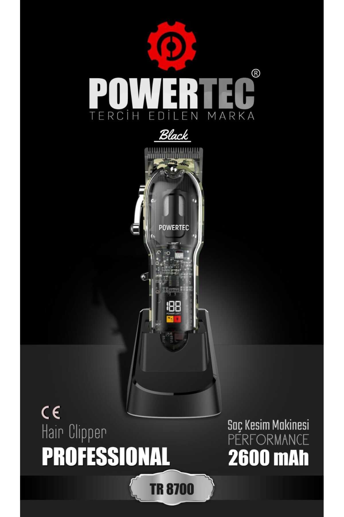 Powertec Tr 8700 Tıraş Makinesi (SİYAH)