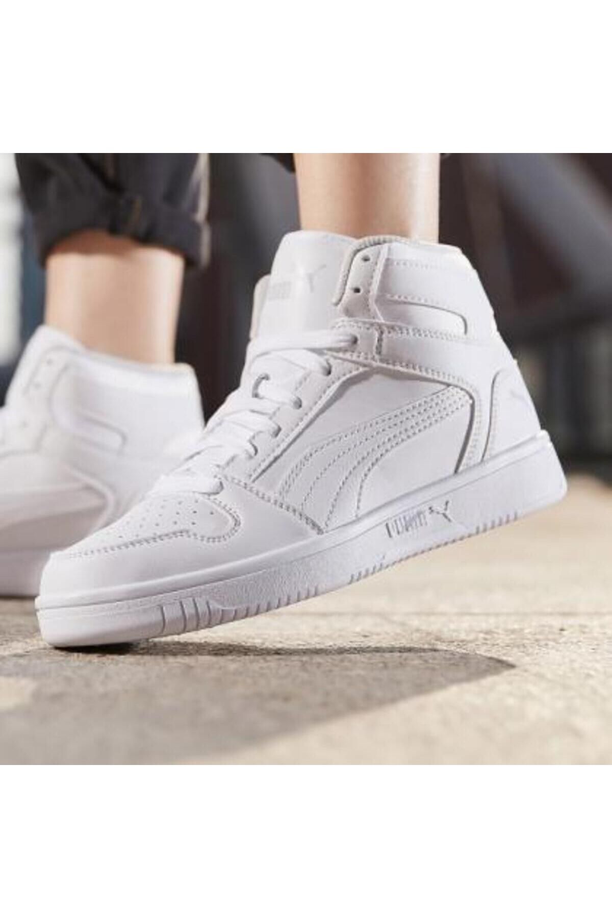 Puma Rebound Hi Kadın Beyaz Bilekli Sneaker Spor Bot Ayakkabı