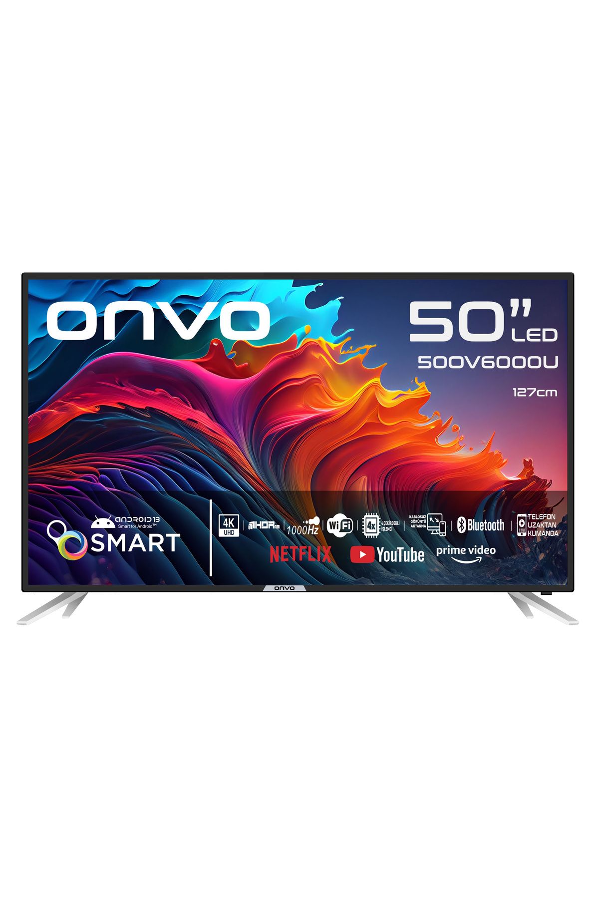 ONVO 50OV6000U 50'' ULTRA HD ANDROID 13 SMART LED TV (ÜCRETSİZ KURULUM)