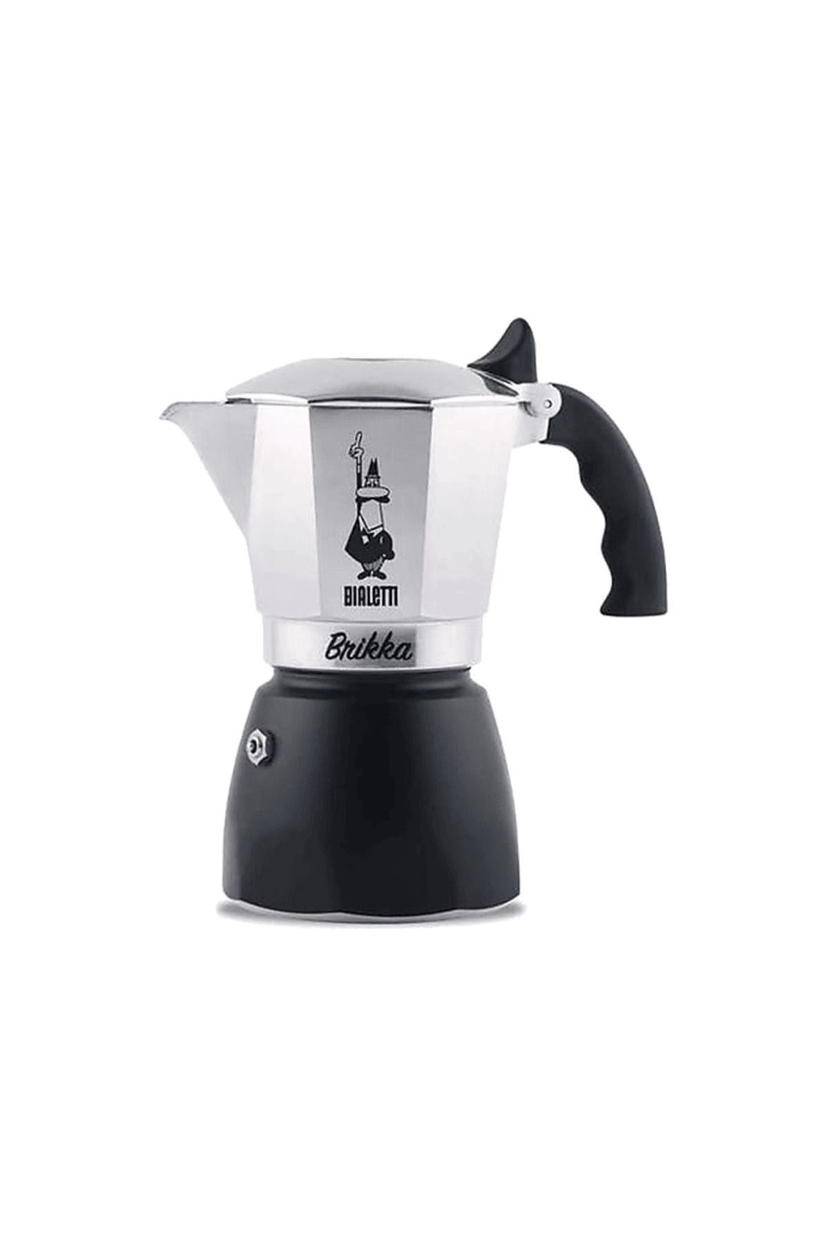 Bialetti New Brikka Moka Pot Siyah Gri