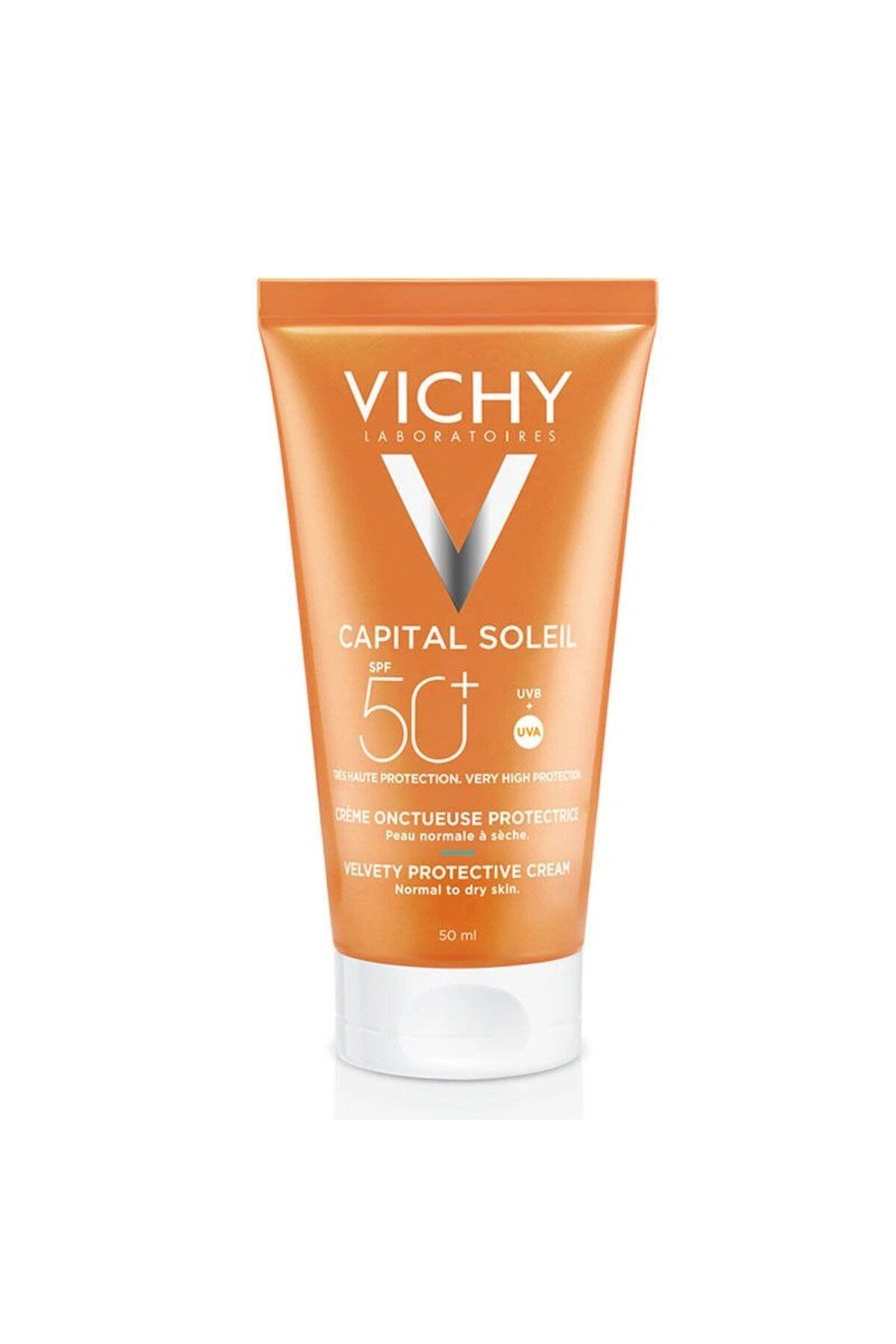 Vichy Capital Soleil Velvety-Koyu Leke Kırışıklık Karşıtı Suya Dayanıklı SPF50+ Güneş Kremi 50 ml