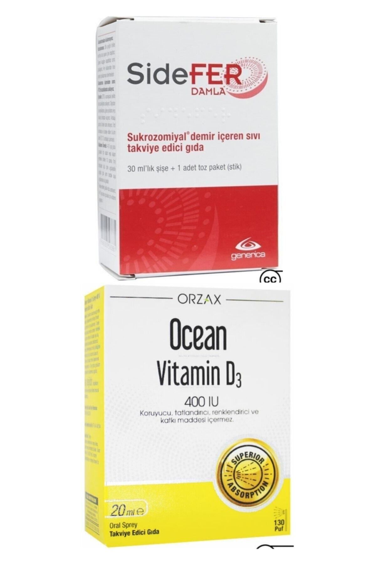 Sidefer Damla 30 Ml Ve Ocean Vitamin D3 400ıu Sprey 20ml