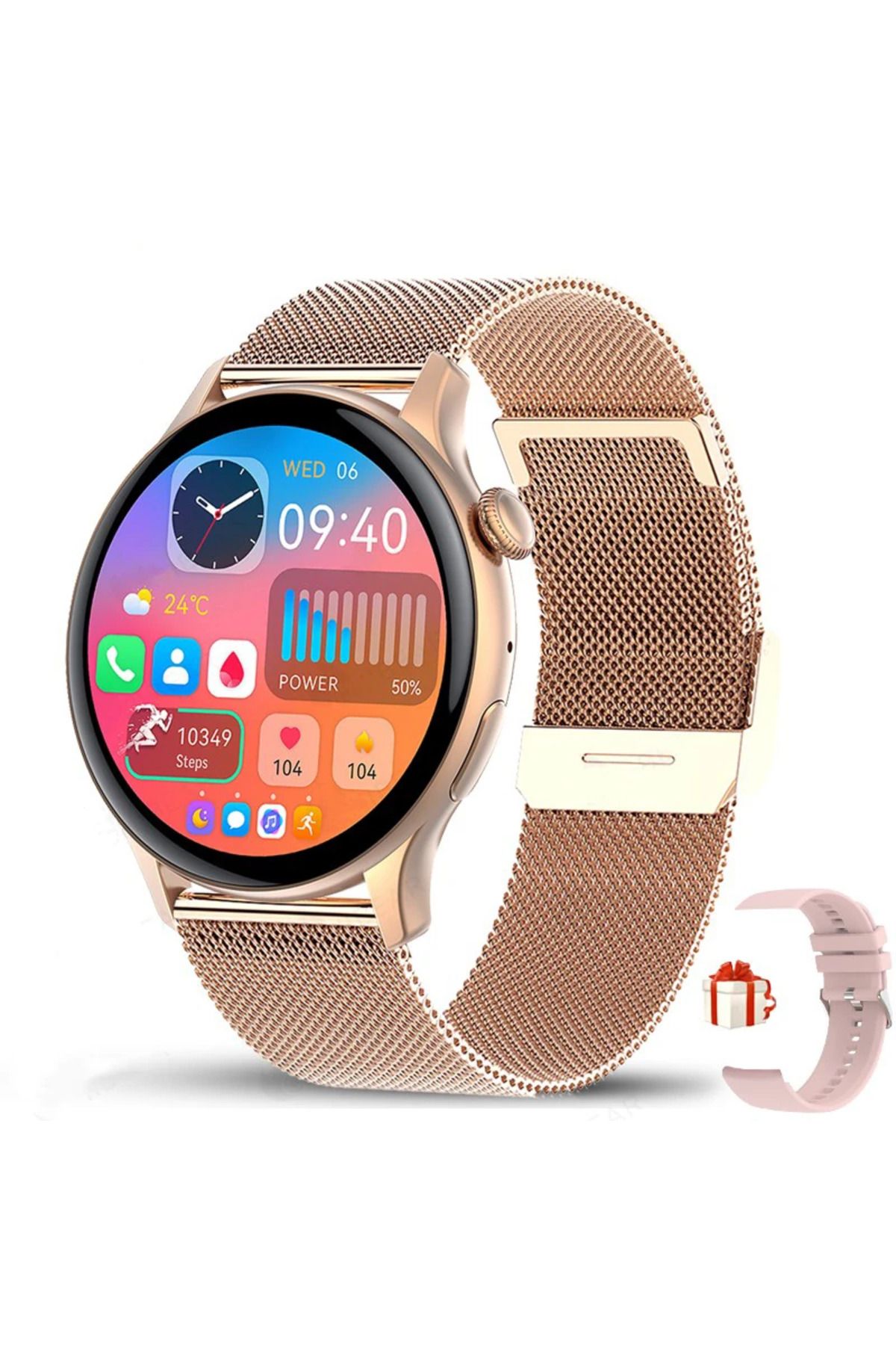 ecocenter Watch G3 Pro Mini 42 Mm Android Ve Ios Tüm Akıllı Telefonlar Ile Uyumlu 2 Kordonlu Akıllı Saat