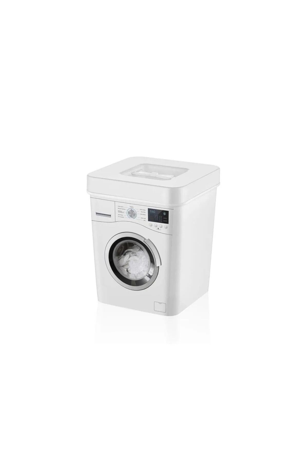 Genel Markalar Çamaşır Makinesi Görünümlü Çok Amaçlı Deterjan Kutusu / Saklama Kutusu 3.5 Lt.