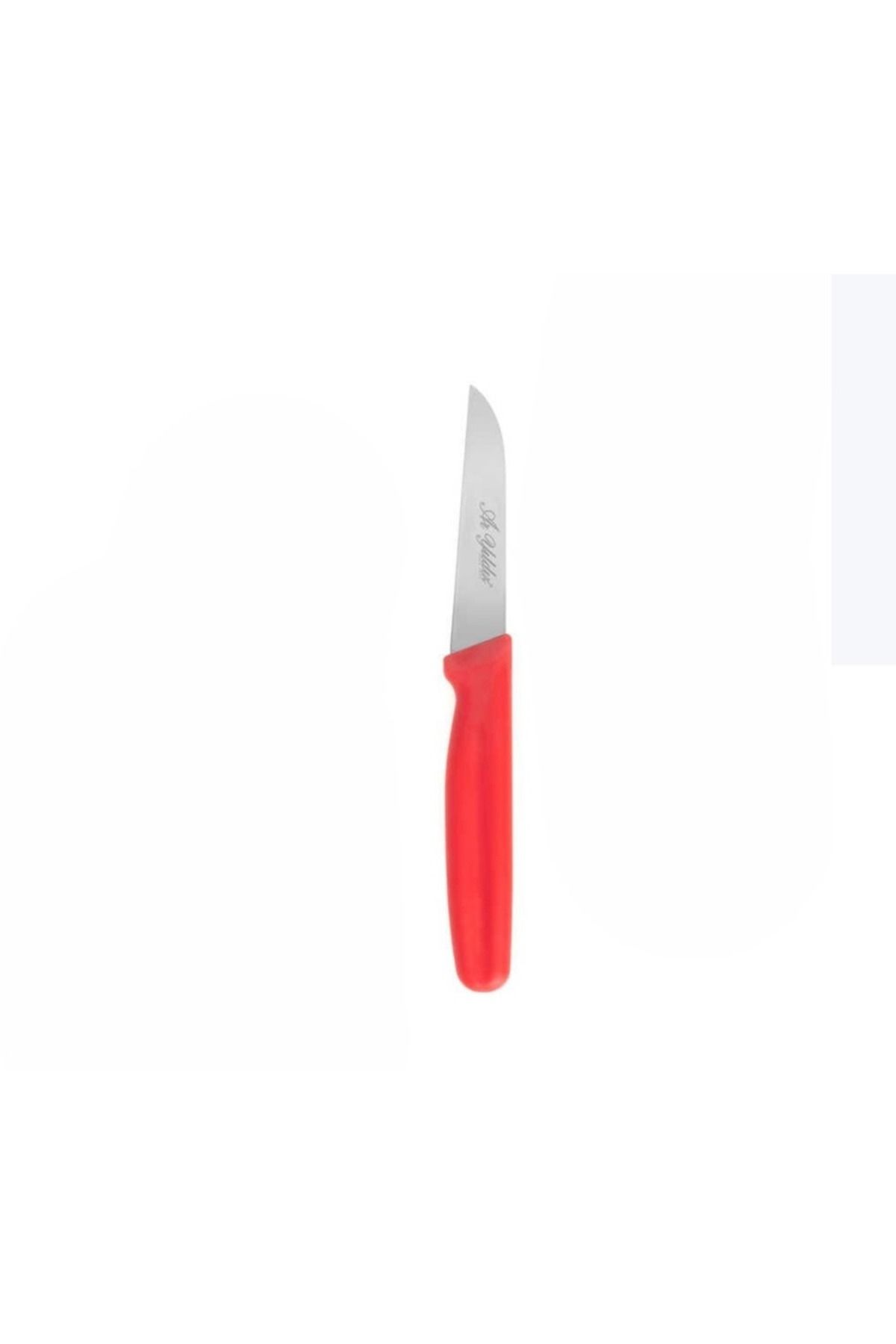 Aryıldız Basic Küt Ağızlı Sebze Meyve Bıçak 8cm Metal 18cm Komple Ölçü Çelik Standart 1 Adet Kırmızı