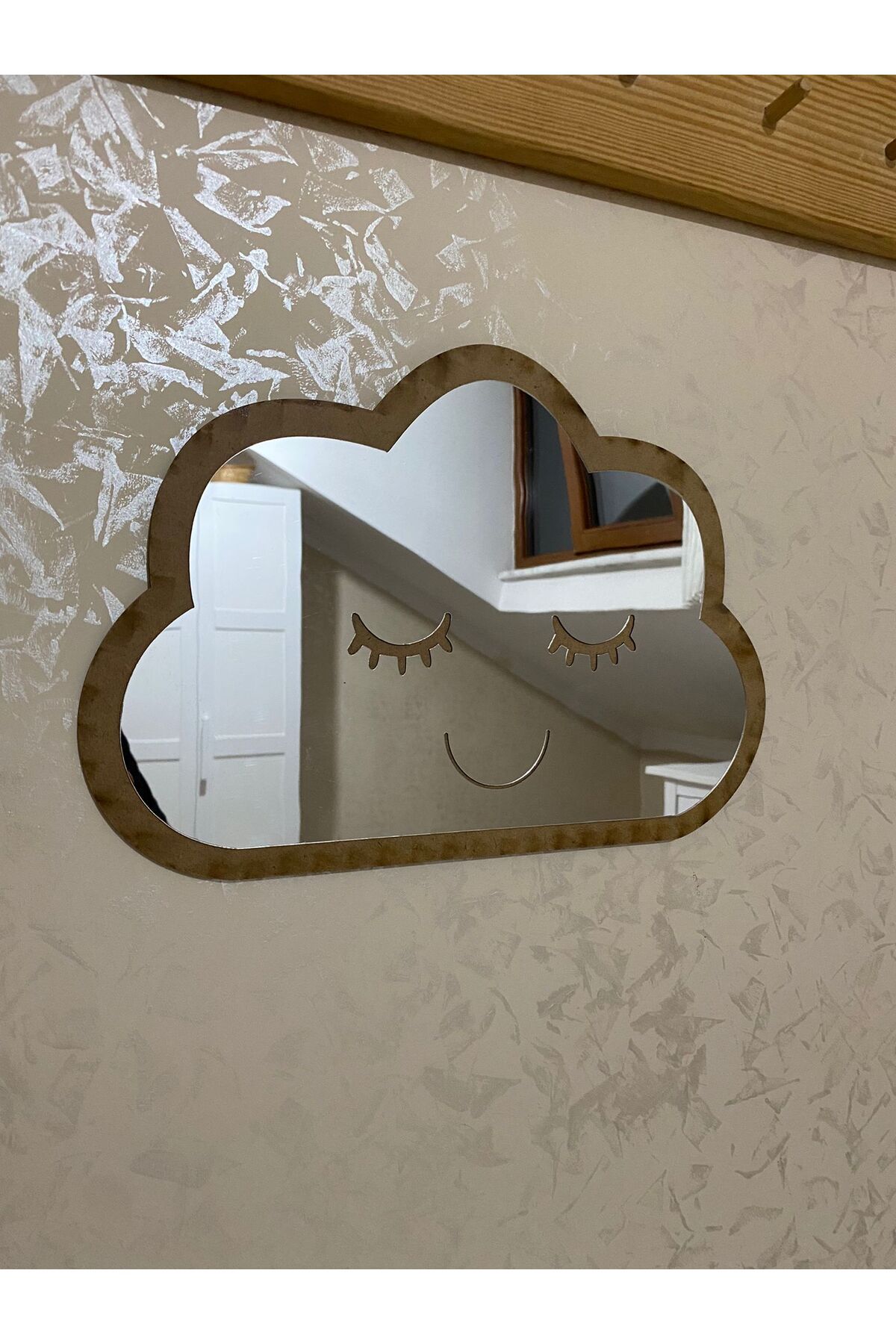 Olur o zaman Şirin Bulut Figürlü Çocuk Odası Dekoratif Ayna