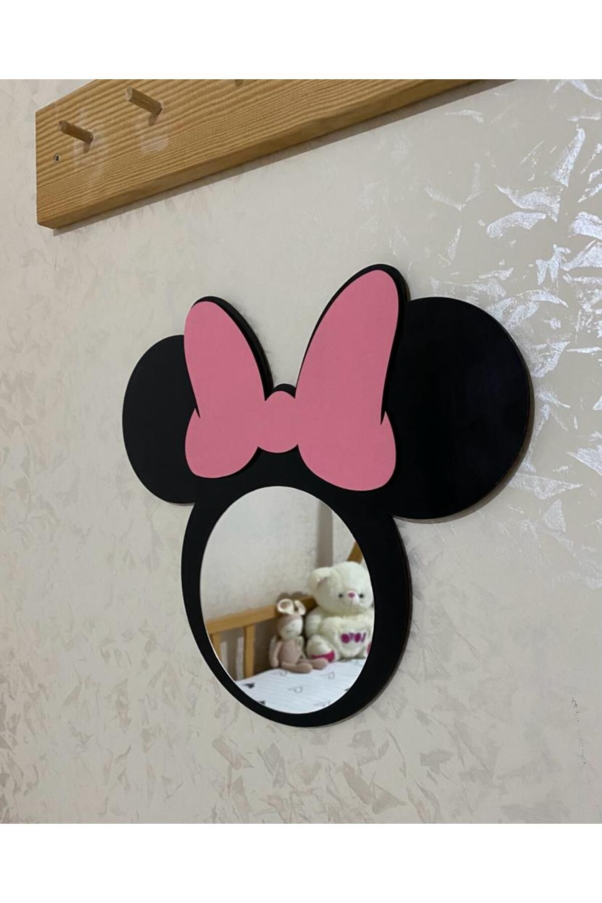 Olur o zaman Minnie Mouse Figürlü Çocuk Odası Dekoratif Ayna