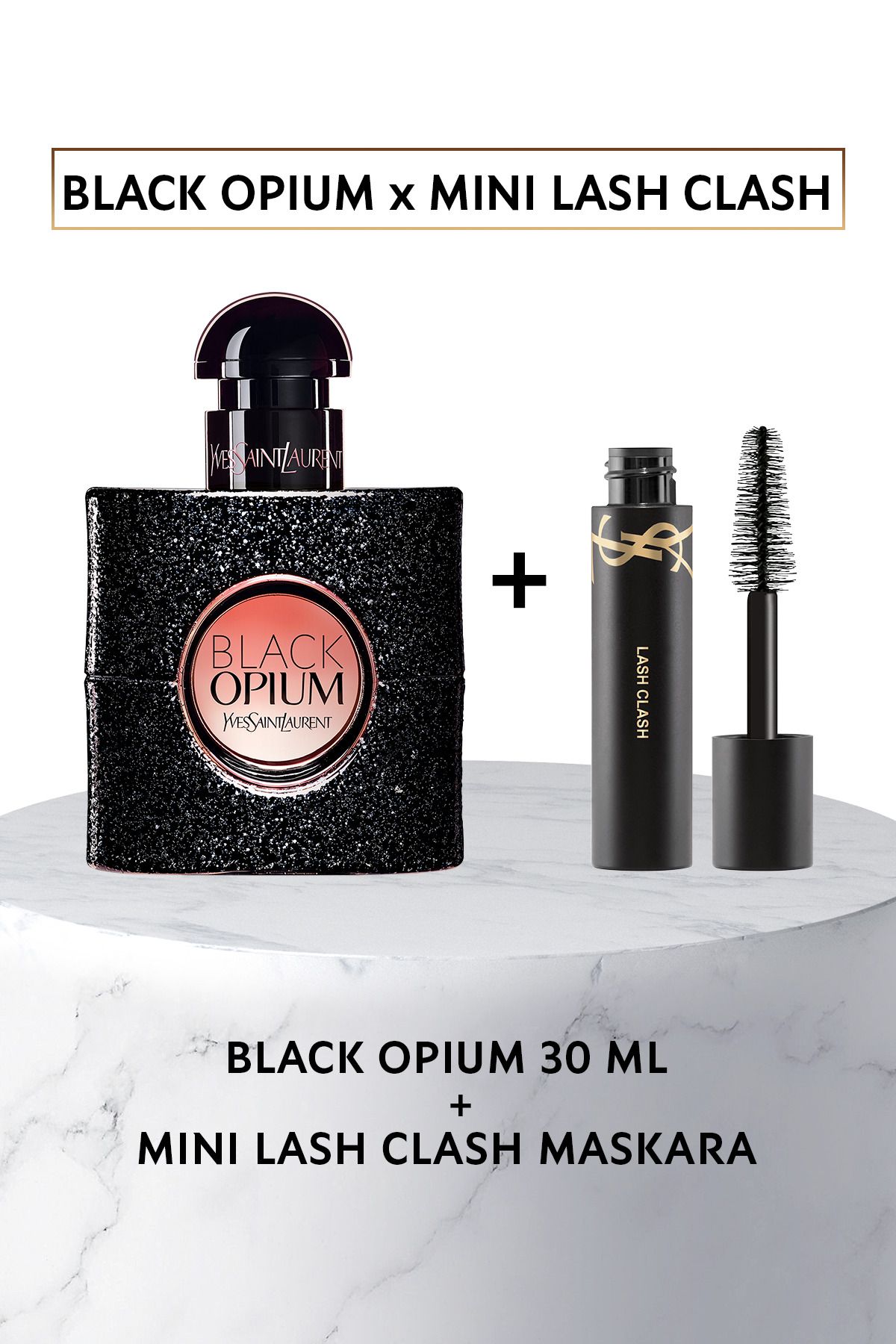 Yves Saint Laurent Black Opium Edp 30 ml & Mini Lash Clash Parfüm Seti 7829999999099