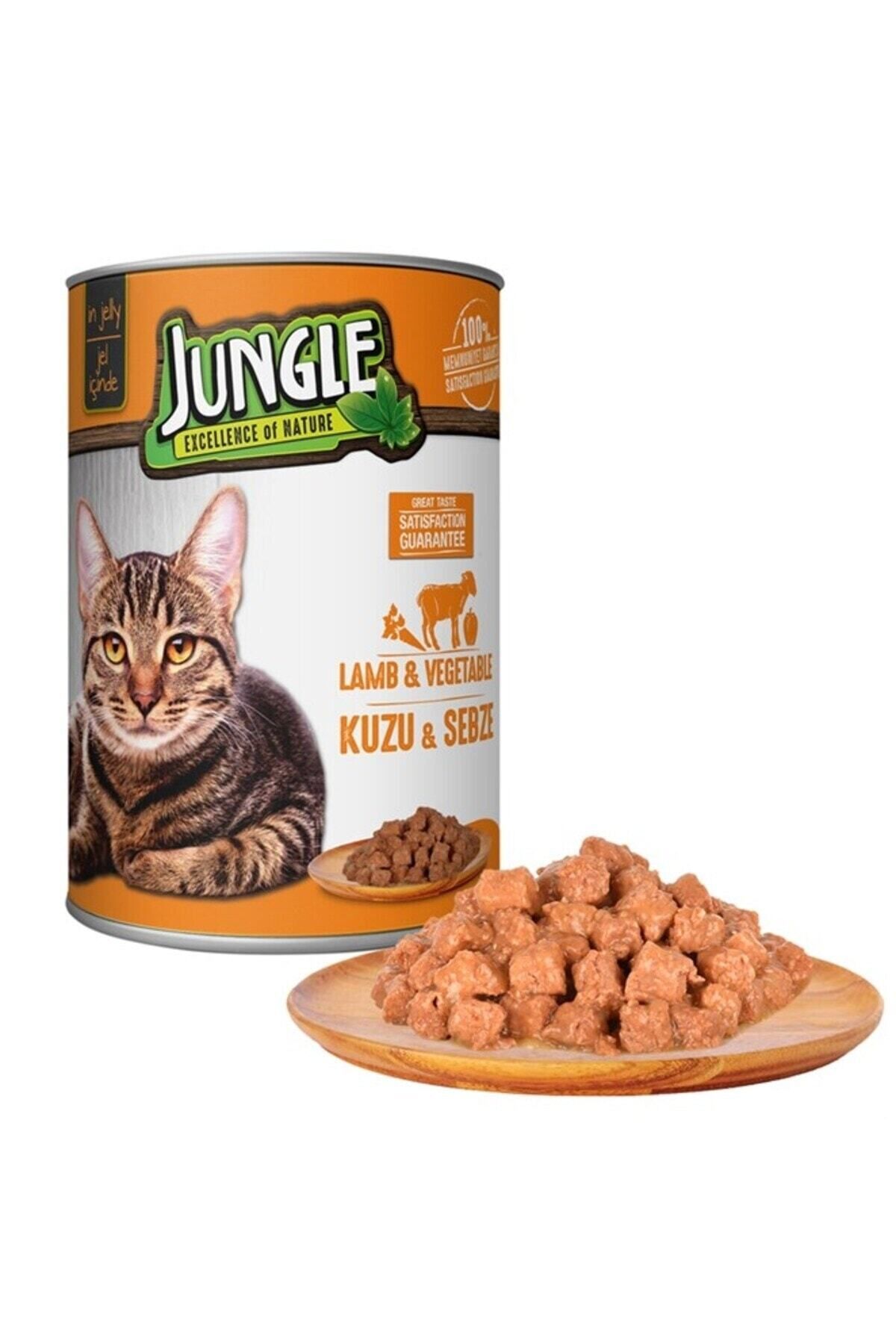 Jungle Kuzu Etli Ve Sebzeli Yetişkin Konserve Kedi Maması 415 gr - Jngk-005