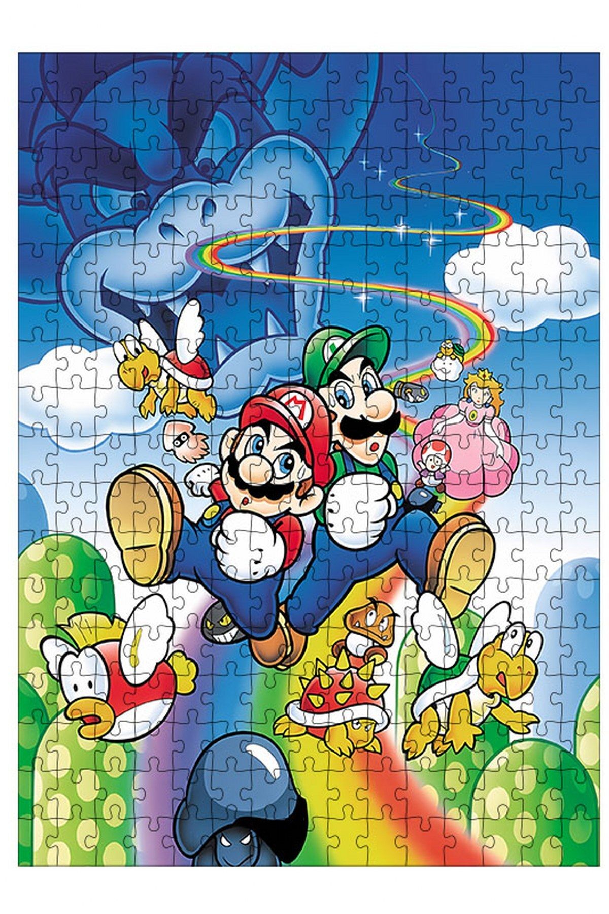 ekart Ahşap Mdf Puzzle Yapboz Mario Ve Luigi 255 Parça 35*50 cm