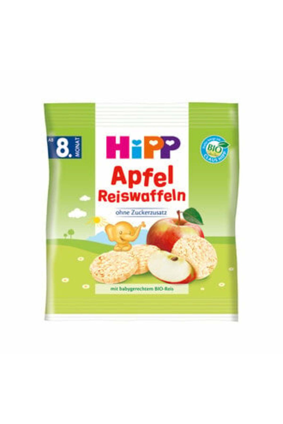 Hipp Organik Elmalı Pirinçli Bebek Gofreti 30 gr 1 Adet