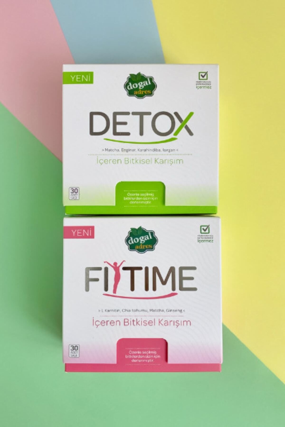 Doğal Adres Detox & Fit Time Diyete Destek Metabolizma Hızlandırıcı (1 AYLIK SET)