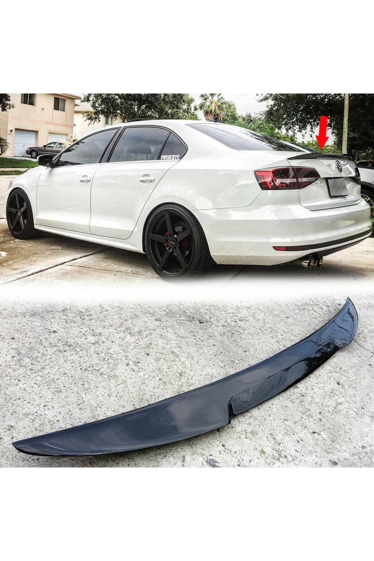 X POWER TUNİNG Vw Jetta 2011 2017 Parlak Siyah M4 Spoyler Spoiler