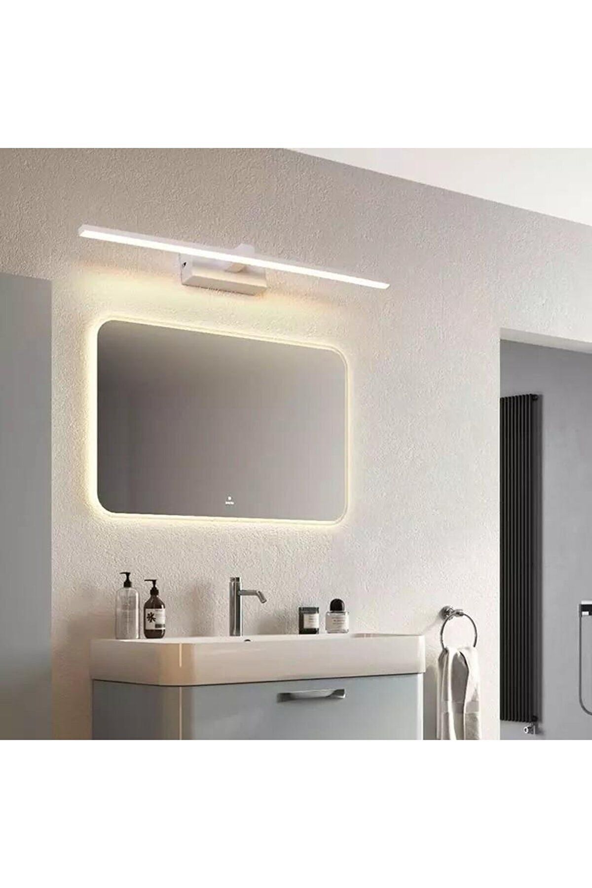 Fer Avize Berrak Modern Tasarım Beyaz Renk Gün Işığı Ledli Banyo - Mutfak - Salon Led Duvar Aplik