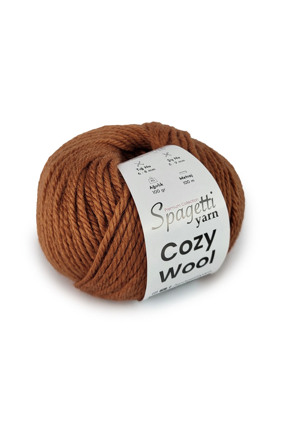 Spagettiyarn Cozy Wool Kiremit El Örgü İpliği