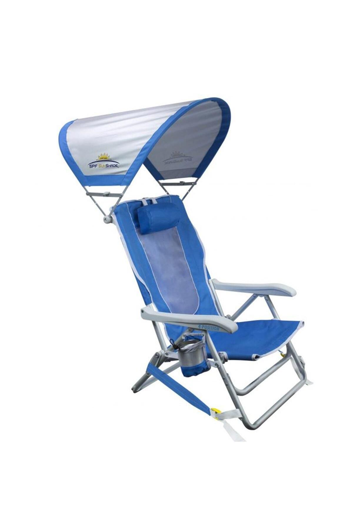 GCI Outdoor SunShade 4 Kademeli Güneşlikli Katlanır Plaj Sandalyesi