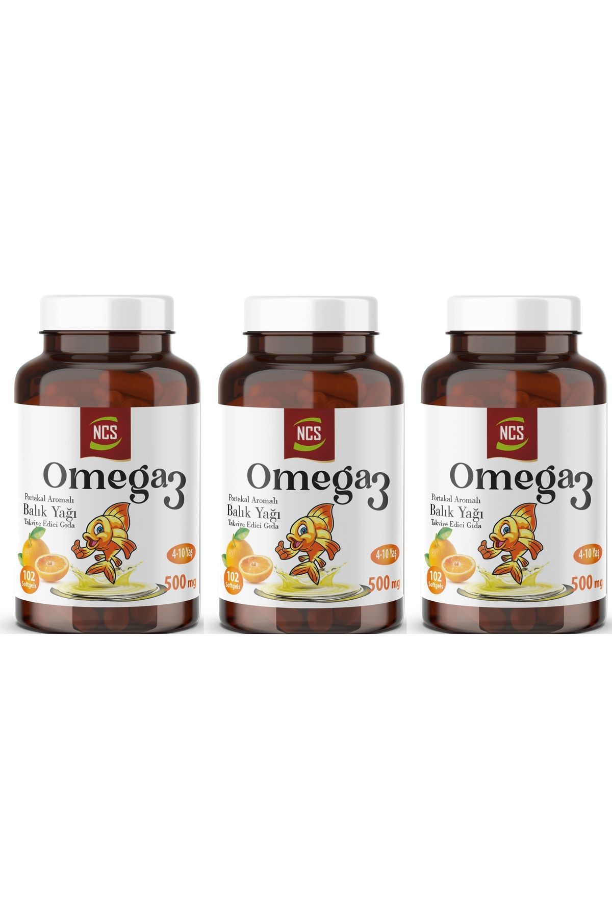 Ncs Omega 3 Balık Yağı 500 mg 3 Kutu 306 Softgel Portakal Aromalı