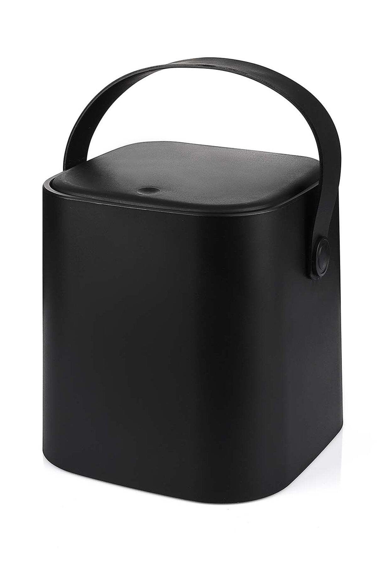 Tuffex Buysell Click Kapaklı Tutma Saplı Iç Kovalı Tezgah Üstü Mutfak Ve Banyo Çöp Kovası 4 Lt - Siyah