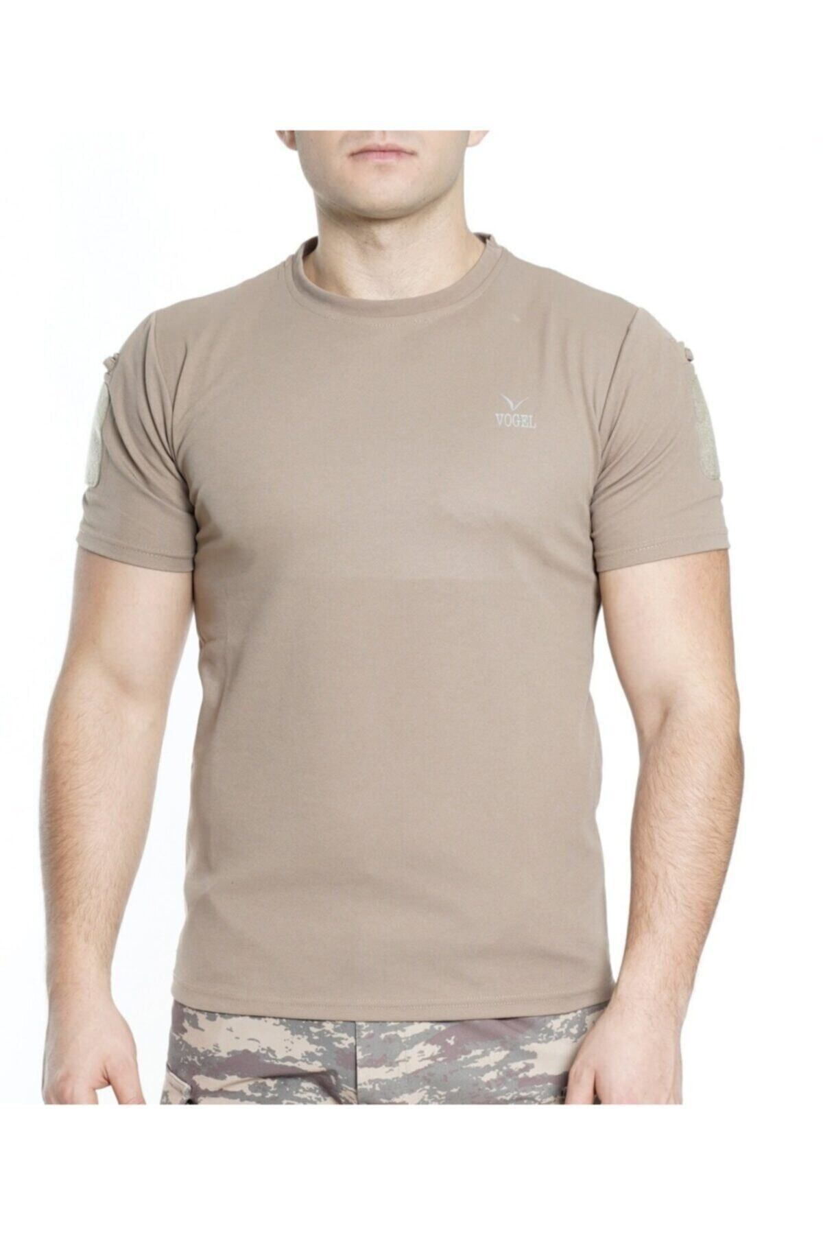 Vogel Erkek Bej Kısa Kollu T-Shirt