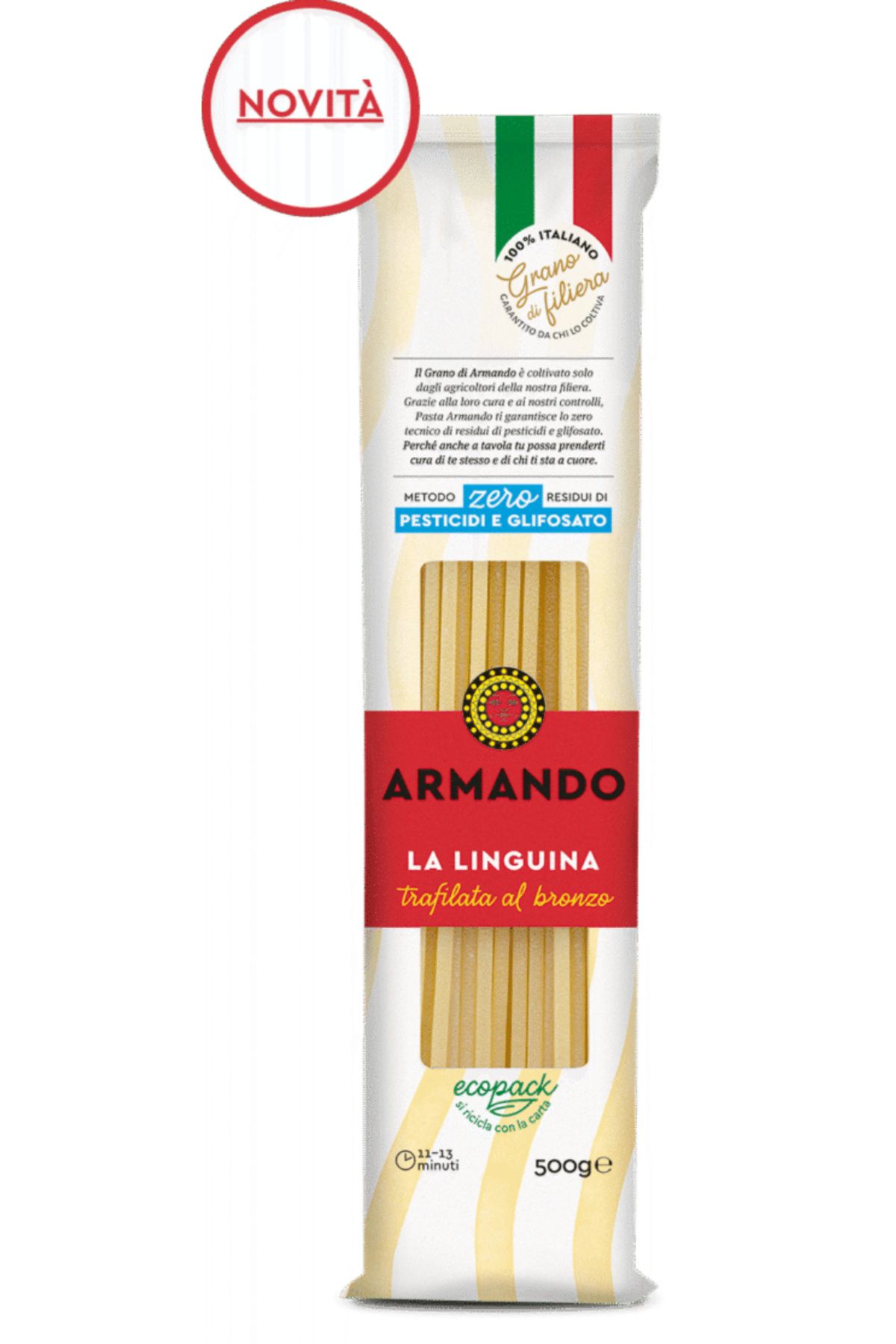 ARMANDO La Lingunia 500 gr, İtalyan Makarna, Patates Makarnası, Vegan Makarna, Durum Buğday Karışım