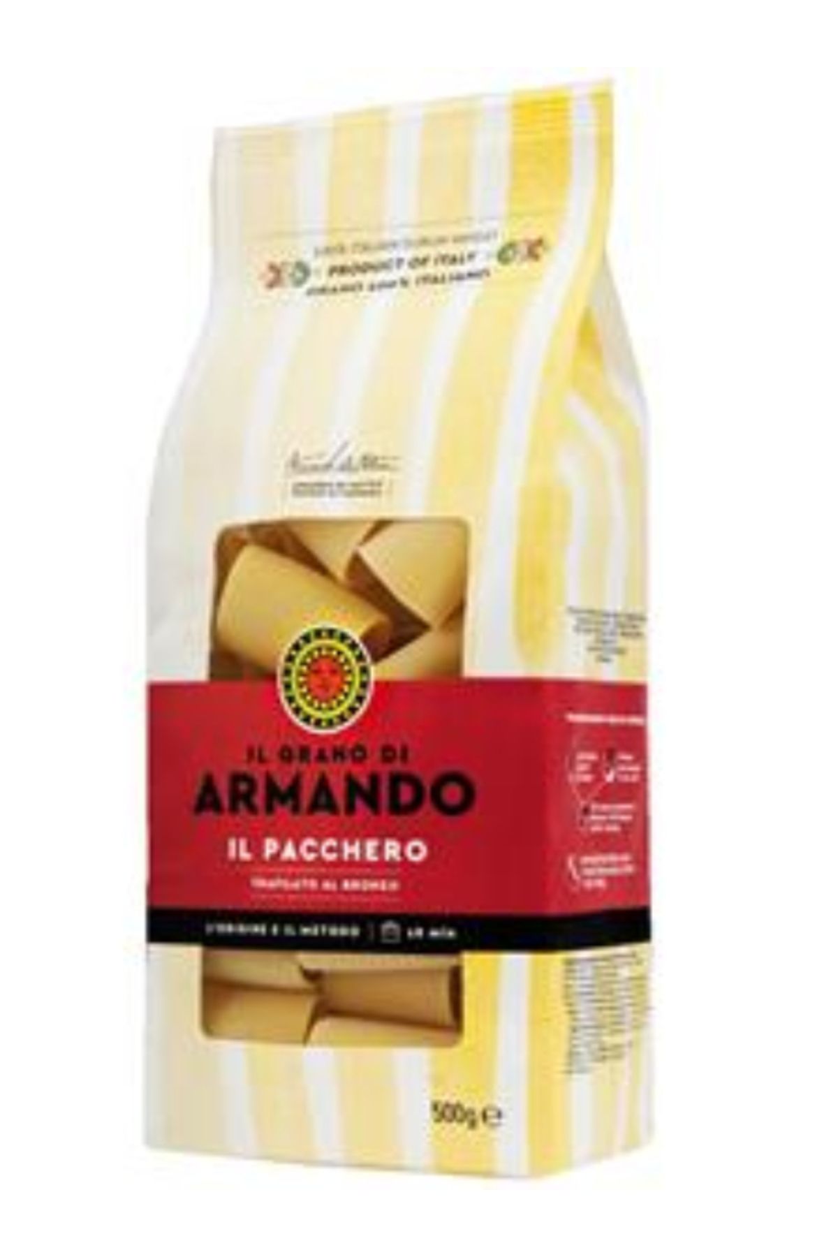 ARMANDO İl Pacchero 500 gr, İtalyan Makarna, Patates Makarnası, Vegan Makarna, Durum Buğdayı Karışım